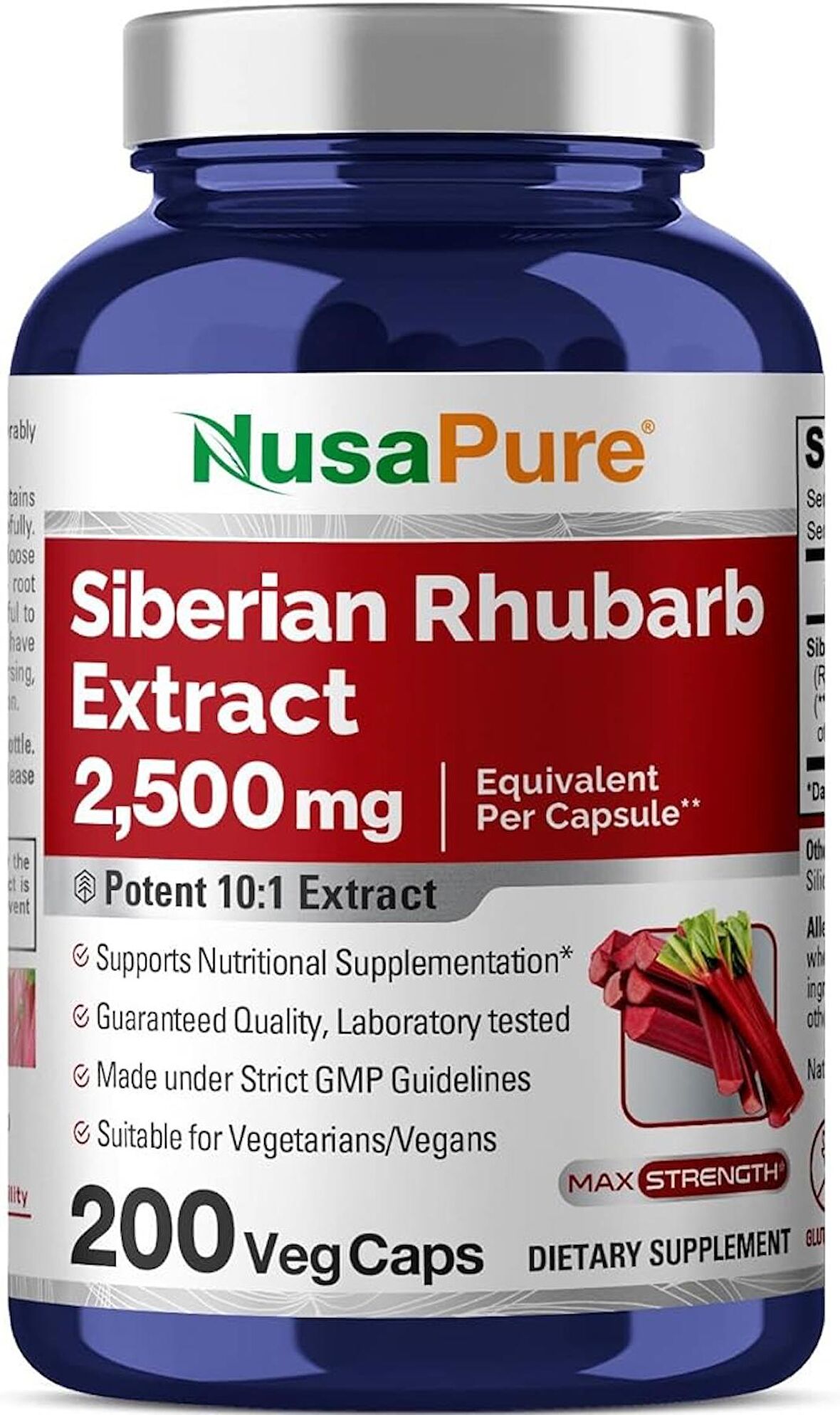 NusaPure Sibirya Ravent  Ekstrakt 2500 mg 200 Kapsül