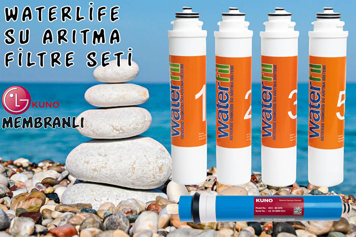 Waterlife Filtre 5 'li Lg Mebran Set Waterlife Su Arıtma Filtresi
