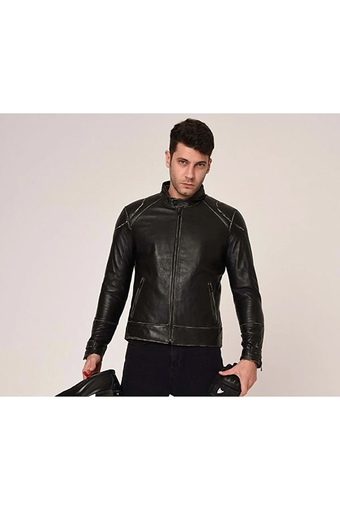 Vexo Vintage Deri Mont Siyah