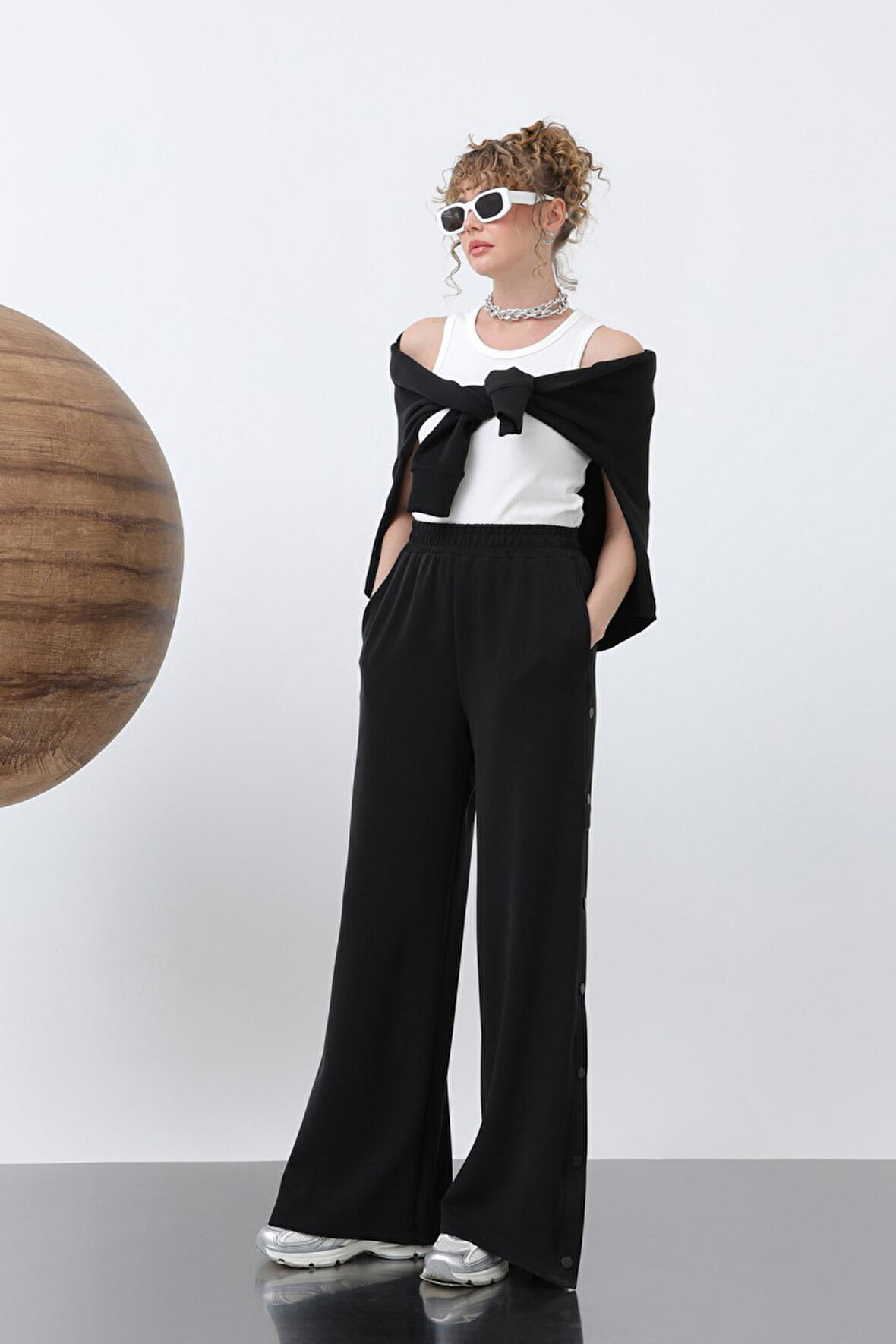 Soul 32157 Kadın Yanlar Çıt Çıt Detaylı Modal Pantolon