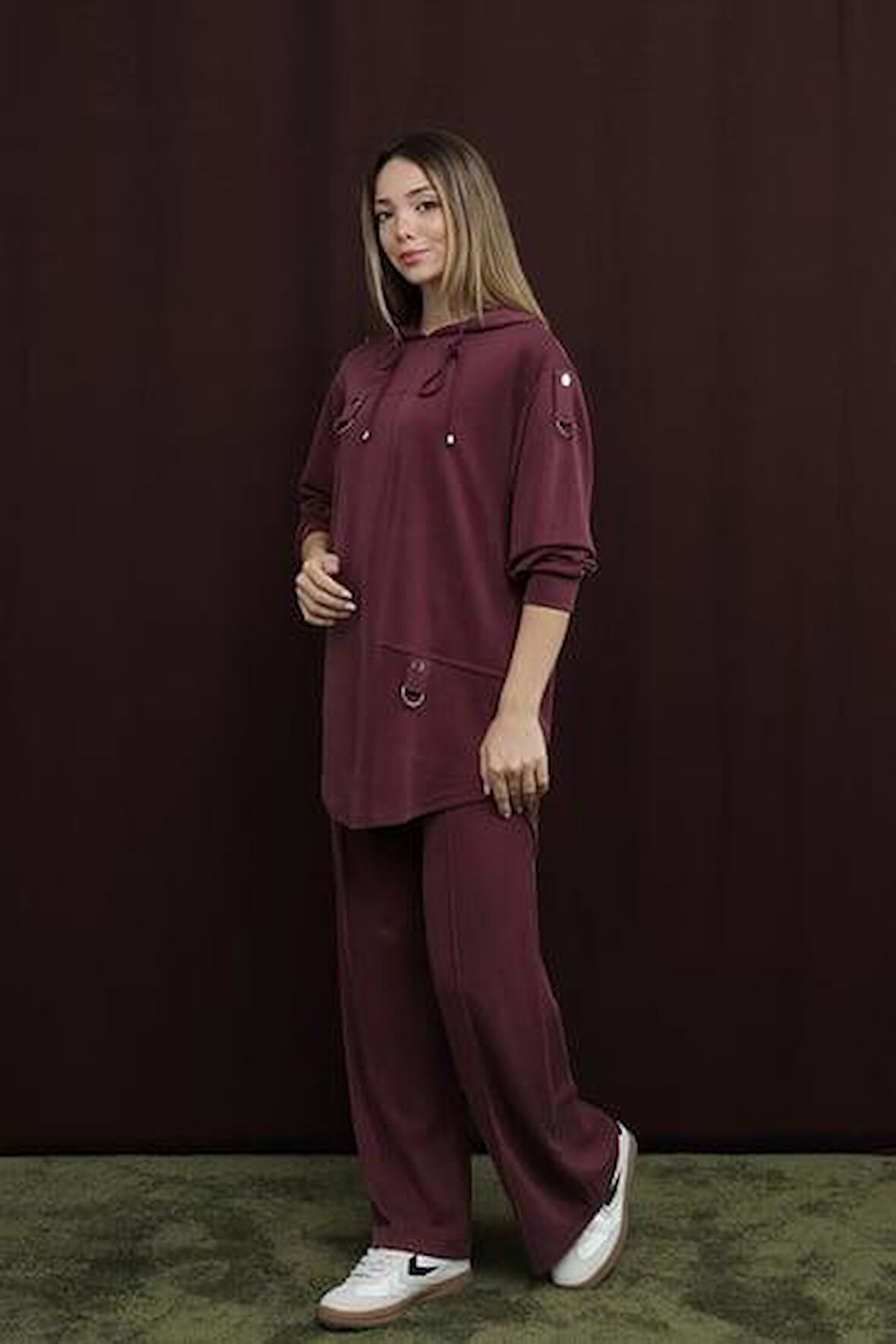 Puane Kadın D Toka Detaylı Asimetrik Takım- 4386TKS