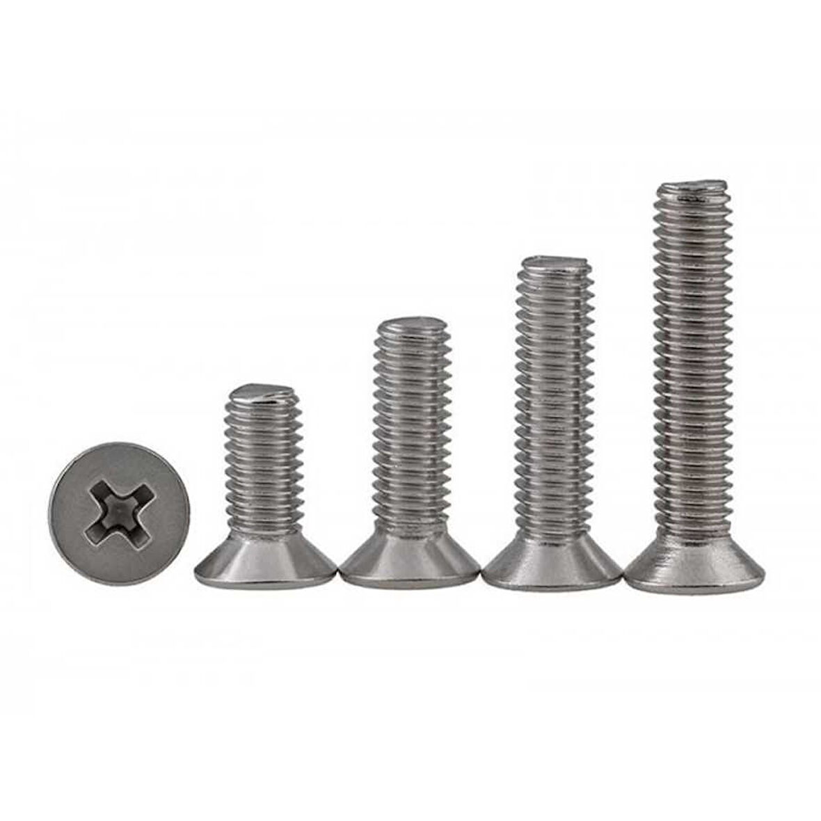 100 adet M3x8 mm YHB (Yuvarlak Havşa Başlı) Vida