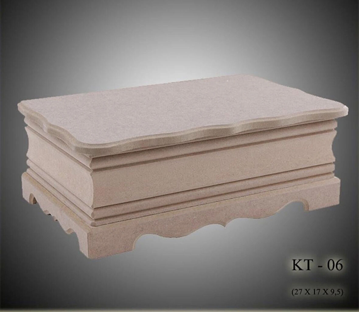 Ahşap-boyanabilir-takı-makyaj-aksesuar-dekoratif-çok Amaçlı Ayaklı büyük Kutu