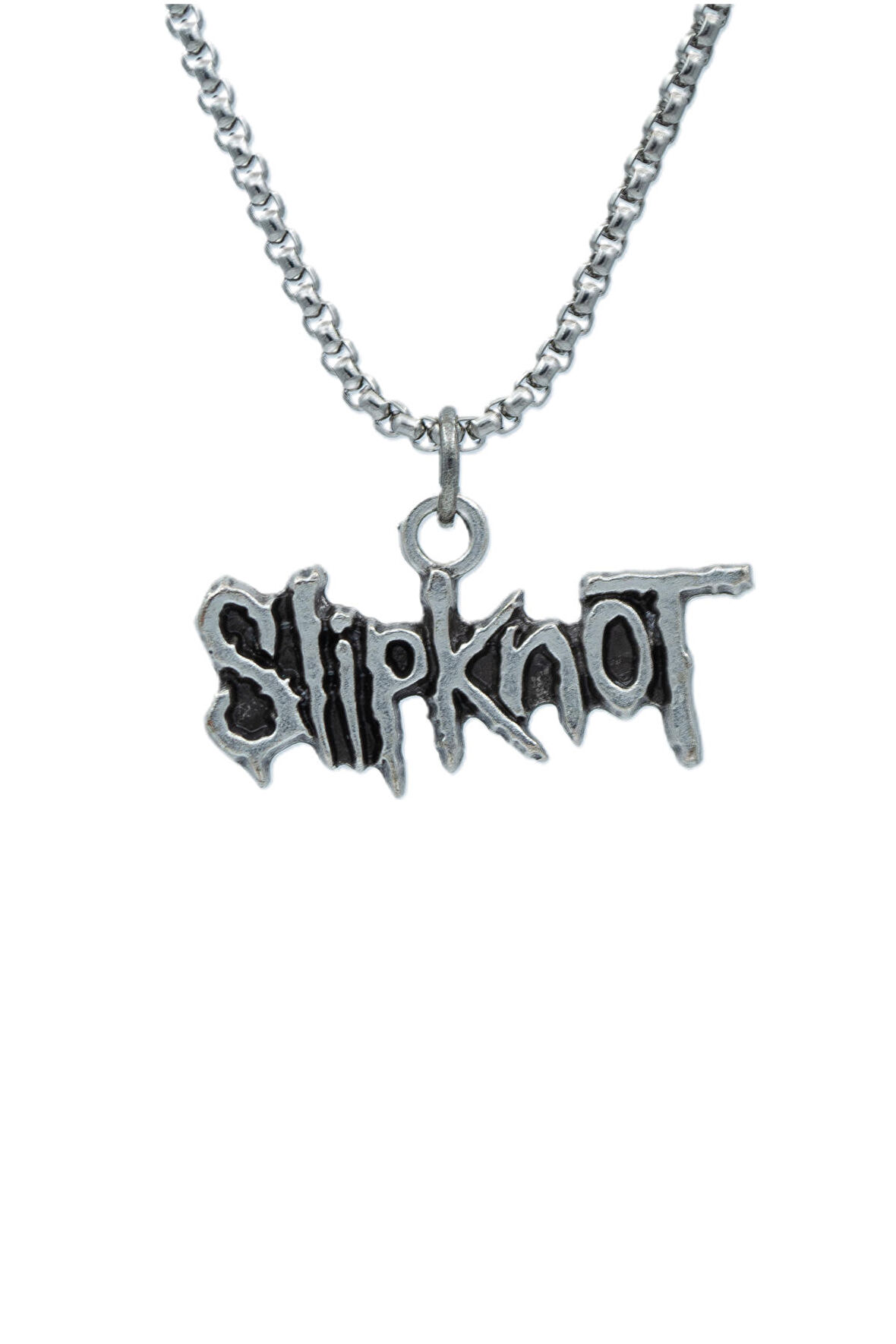 Slipknot Örme Zincir Kolye - Gümüş Kaplama - Erkek Kadın Kolye - No:1472