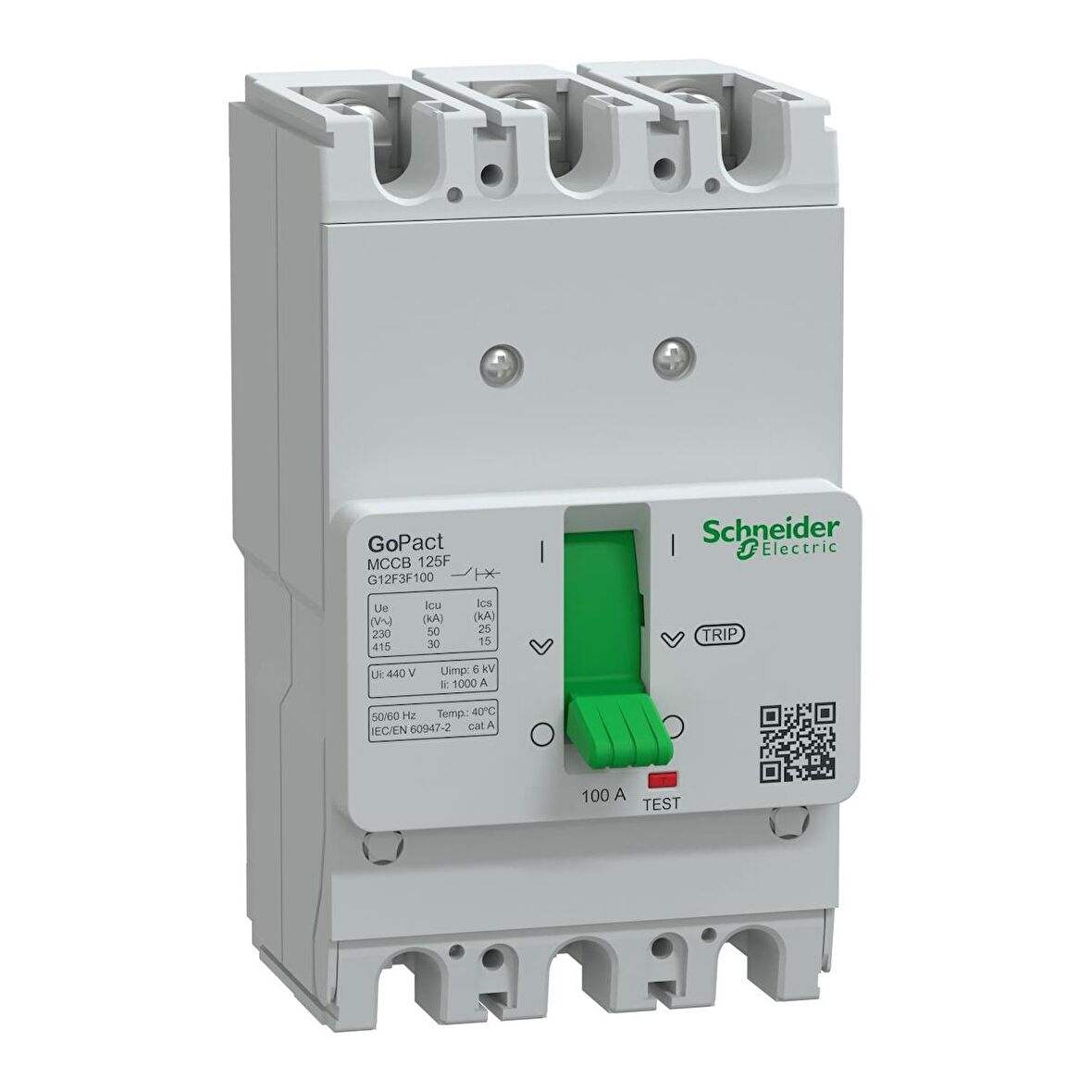 Schneider,GoPact 100A Sabit 3P Termik Manyetik Şalter 30kA,G12F3F100