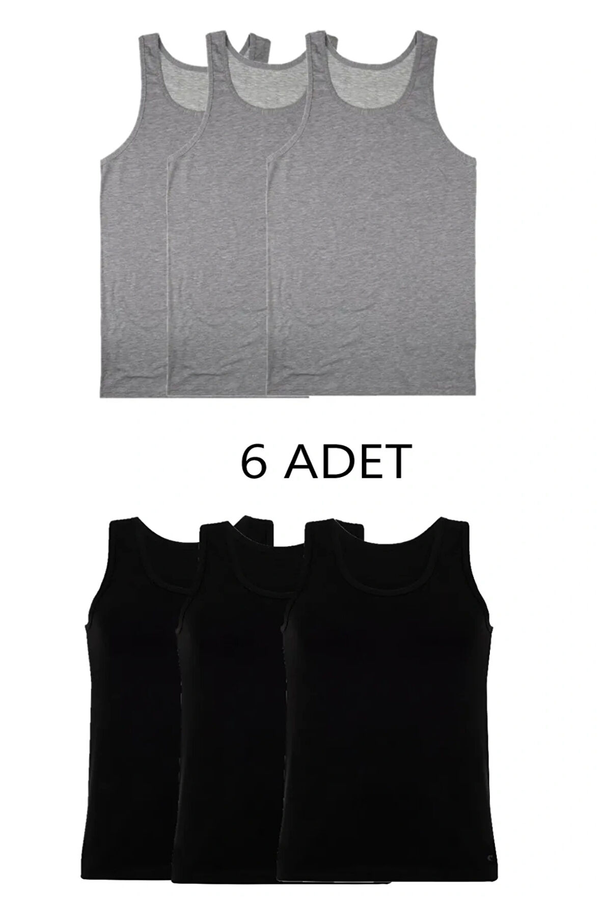 6'LI KARIŞIK RENK ERKEK ATLET TAKIM