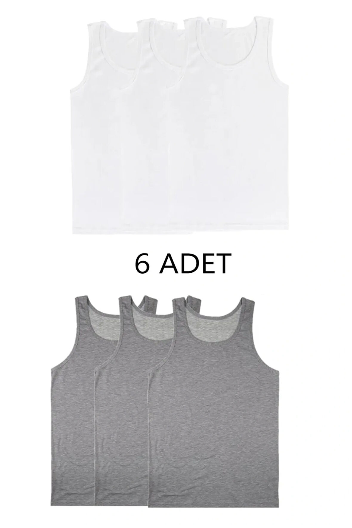 6'LI KARIŞIK RENK ERKEK ATLET TAKIM