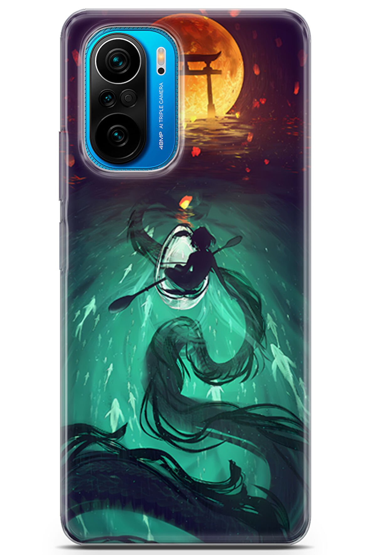 Xiaomi Redmi K40 uyumlu Girls 19 Fit Baskılı Sandal ve Ejderha