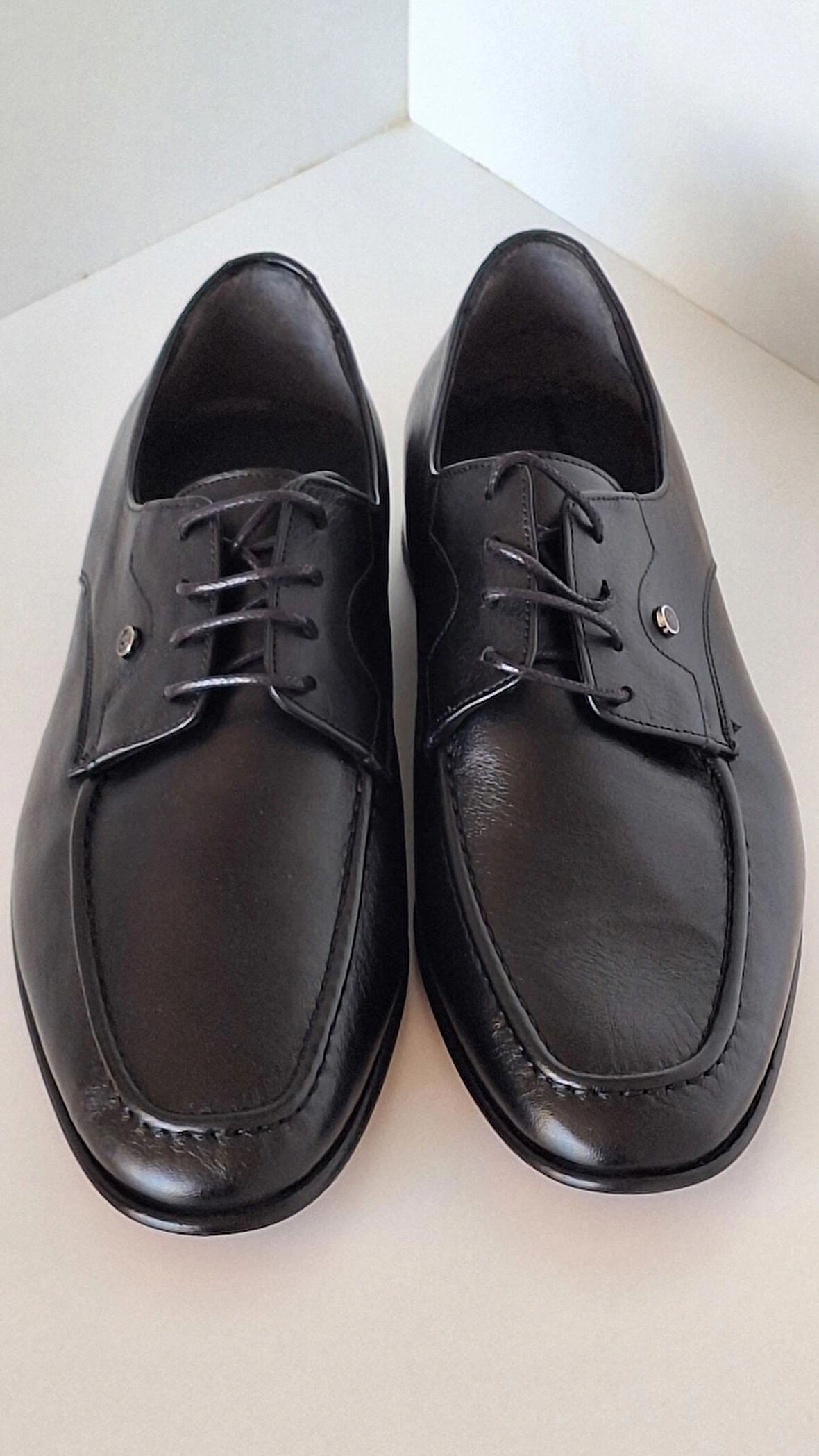 DARKWOOD-ERKEK KLASİK AYAKKABI-ENJEKSİYON KÖSELE TABAN-HAKİKİ DERİ-SİYAH RENK-BAĞCIKLI