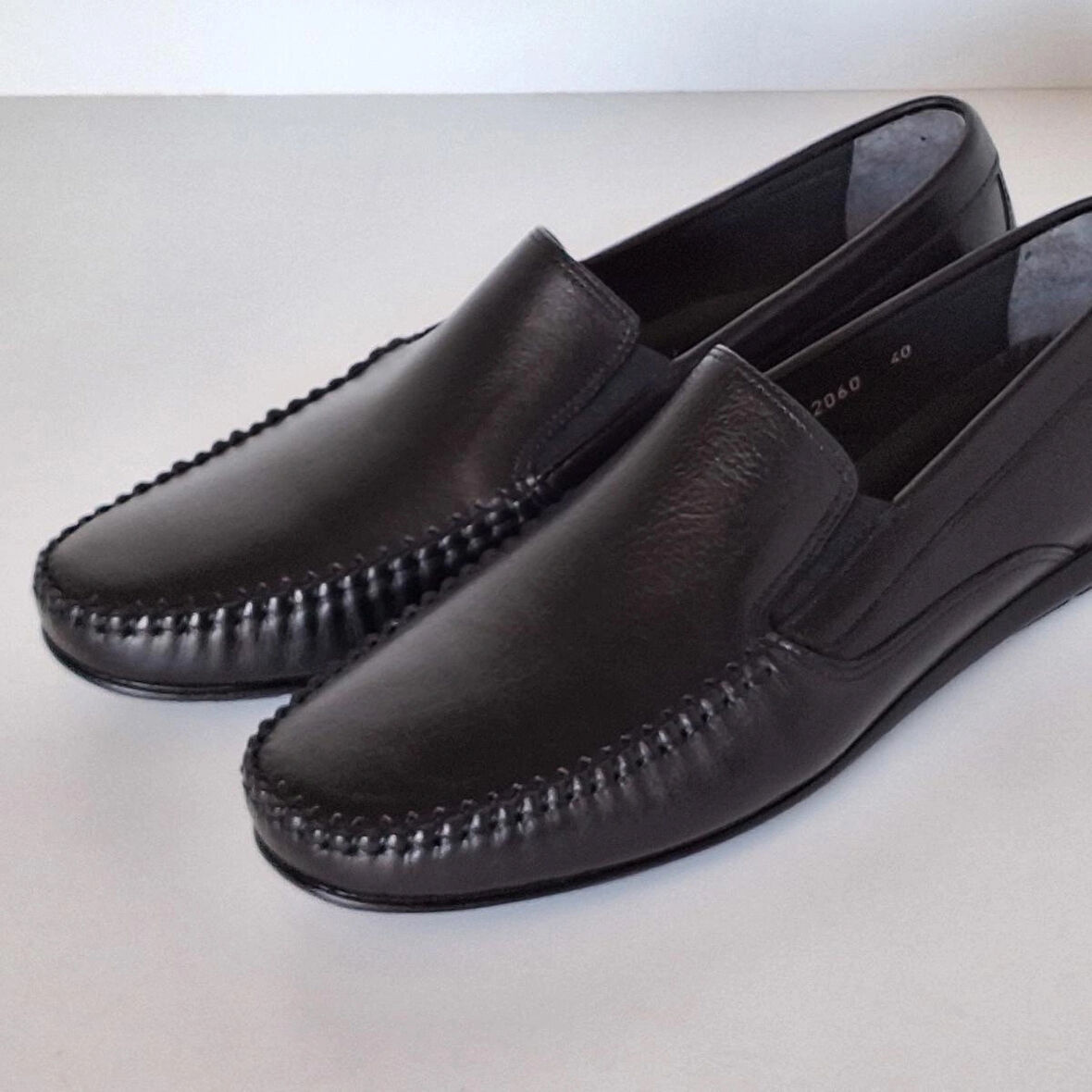 DARKWOOD-ERKEK GÜNLÜK LOAFER AYAKKABI-NATUREL DERİ-SİYAH RENK