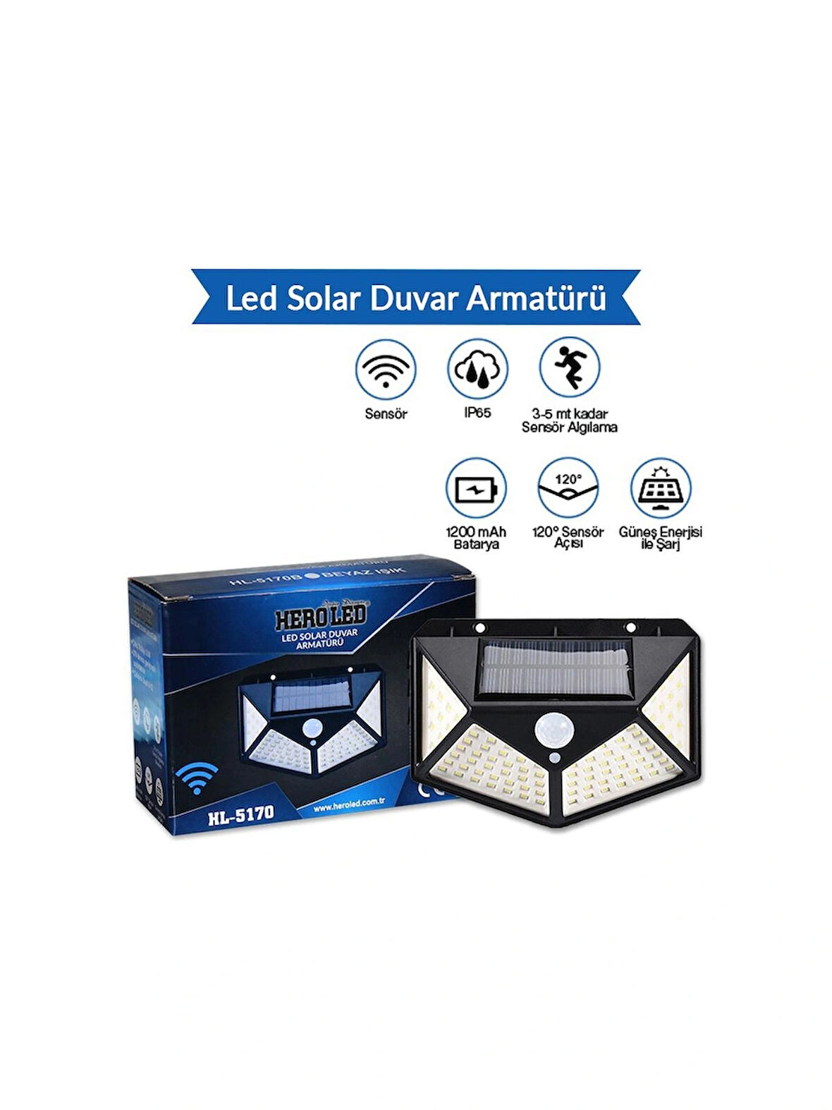HERO LED SOLAR LED APLİK