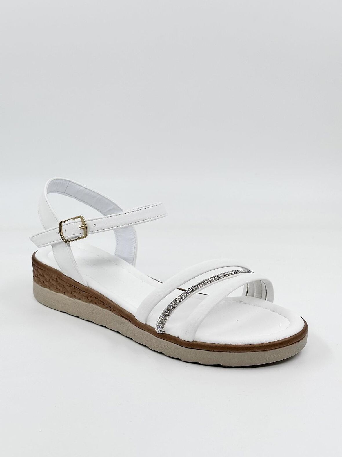 Bantlı Taşlı Kadın Sandalet