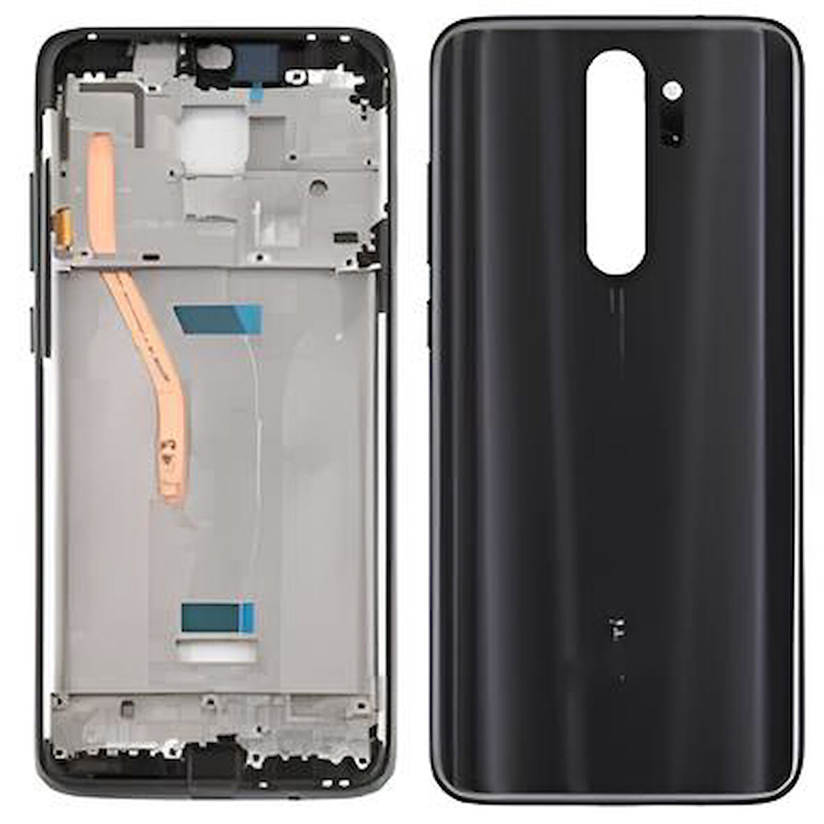 Xiaomi Redmi NOTE 8 PRO FULL Kasa Arka Kapak Takım SİYAH
