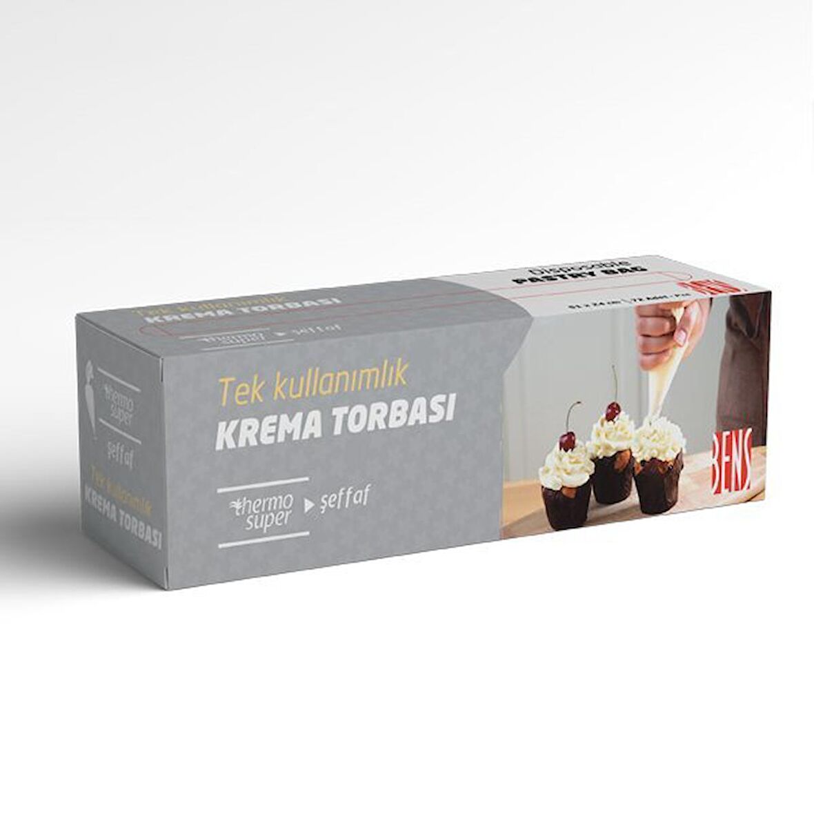 Tek Kullanımlık Krema Torbası Şeffaf 51 cm (72 adet)