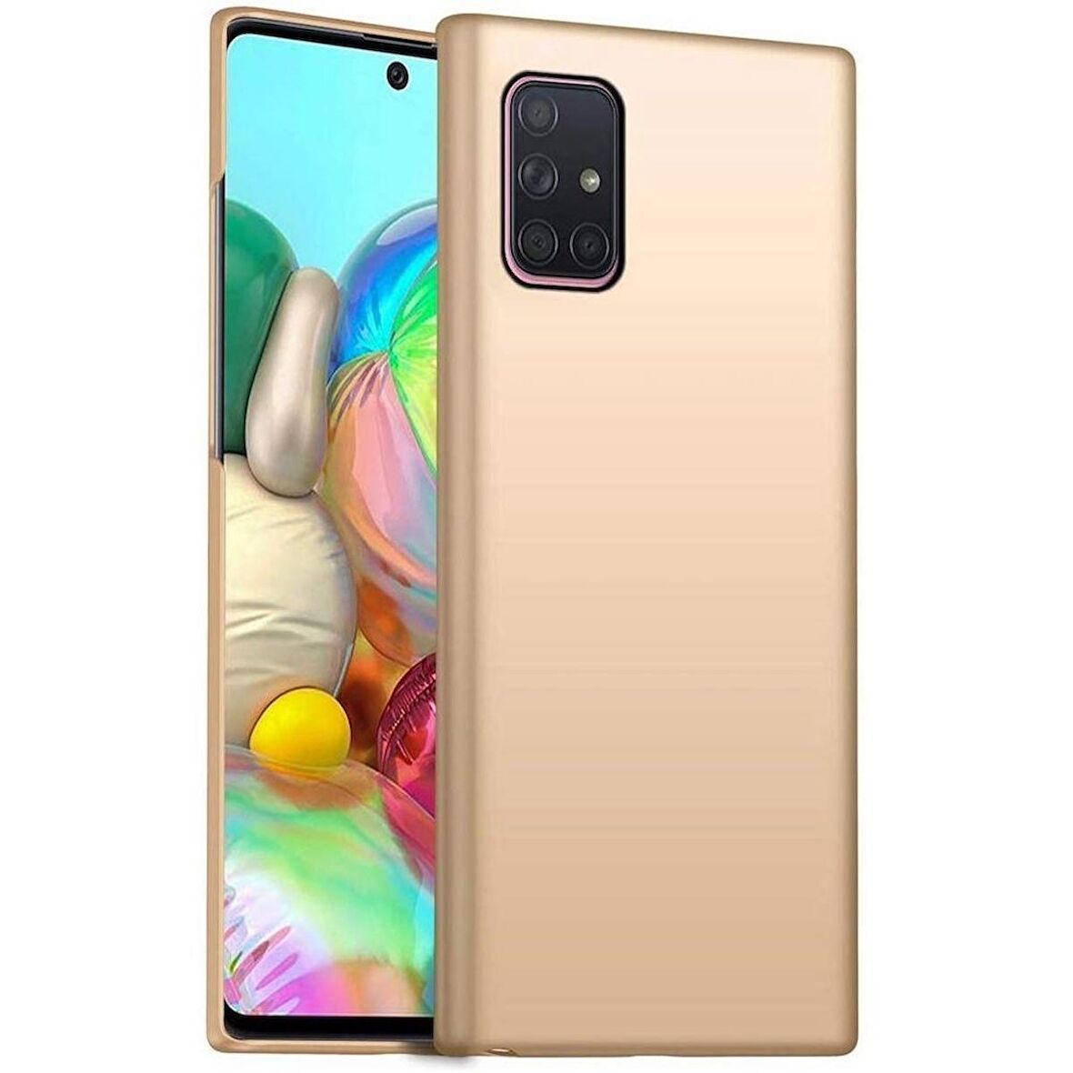 Smcase Samsung Galaxy M31S Kılıf Lüks Mat Silikon  Nano Ekran Koruyucu  Kamera Koruyucu
