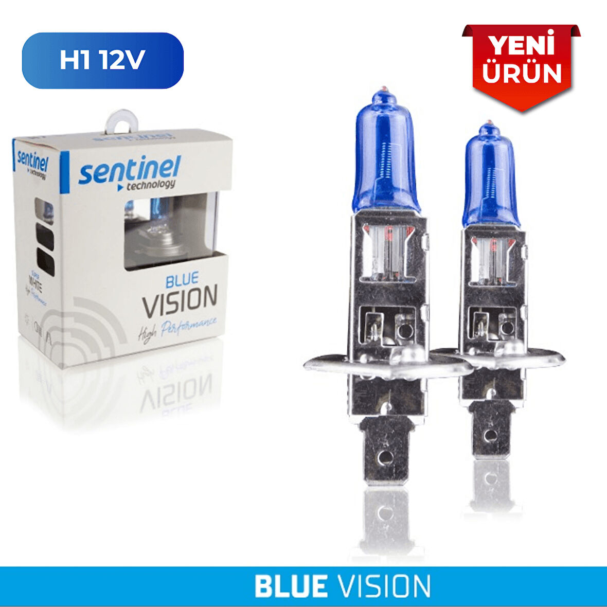 Süper Beyaz Işık Far Ampülü - Xenon Etkili Yüksek Performans Ampül BLUE VISION