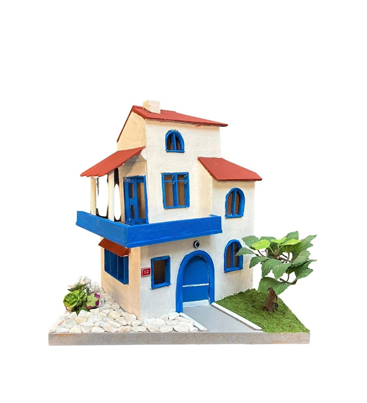 Bodrum Ev Ahşap Anahtarlık