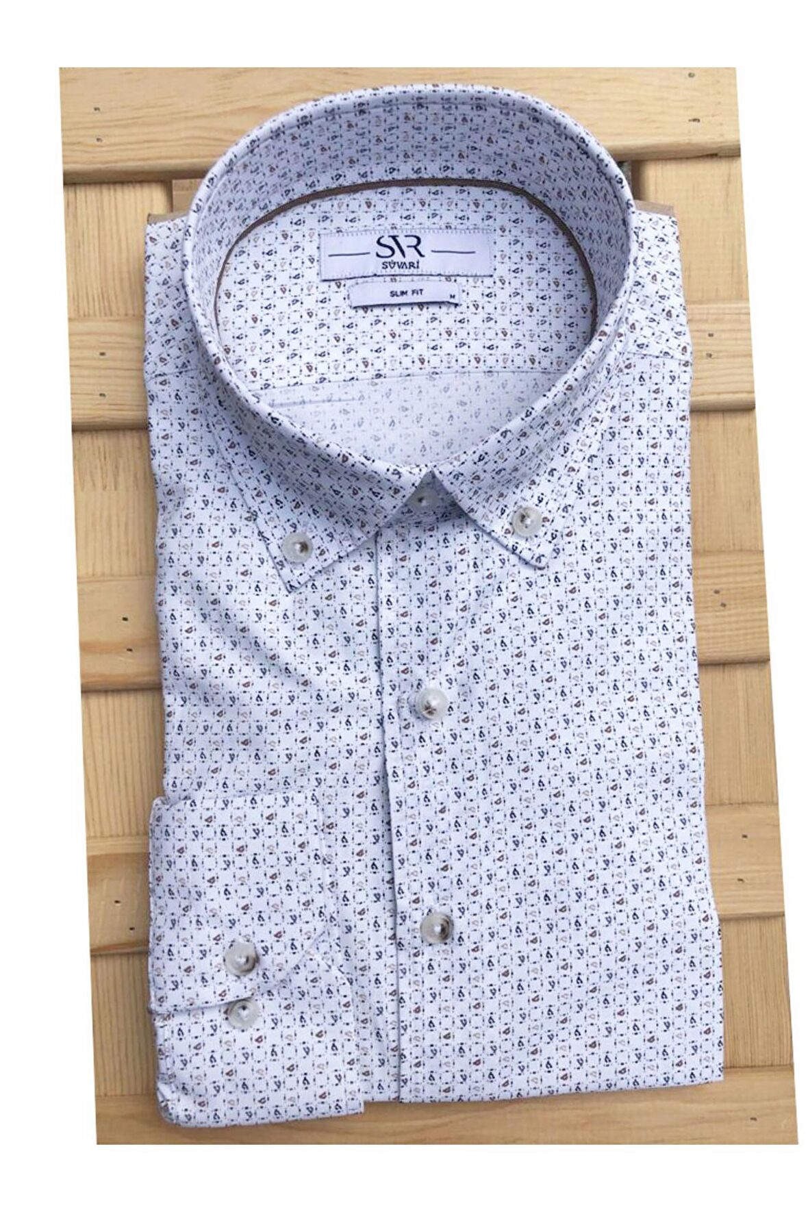 Süvari Premium Slim Svr Desenli Gömlek
