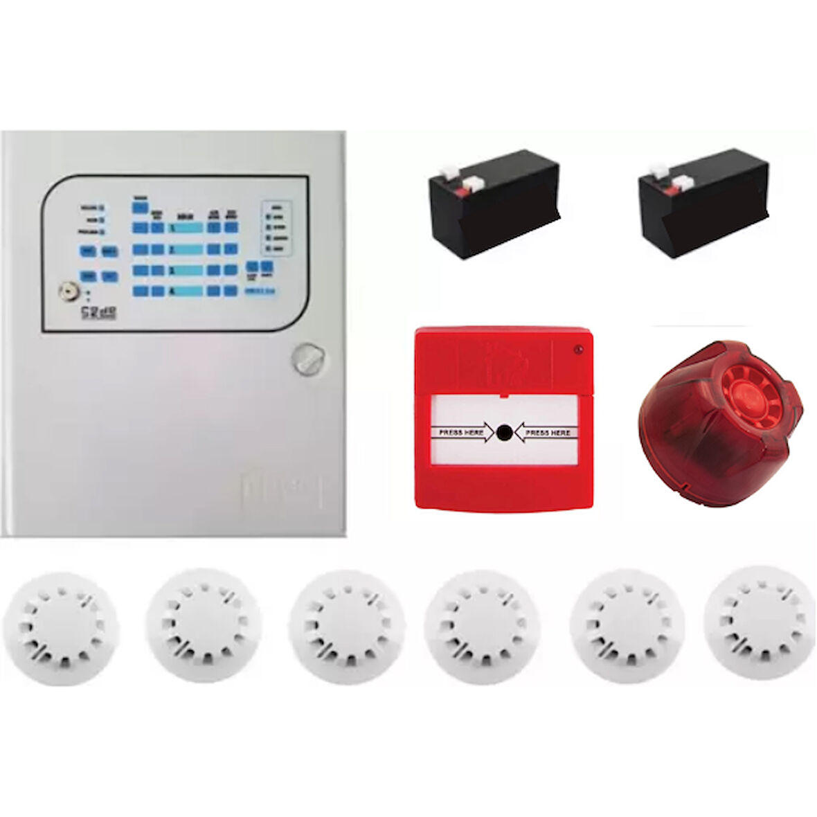 Codesec Konvansiyonel Sistem Yangın Alarm Seti 6 Lı