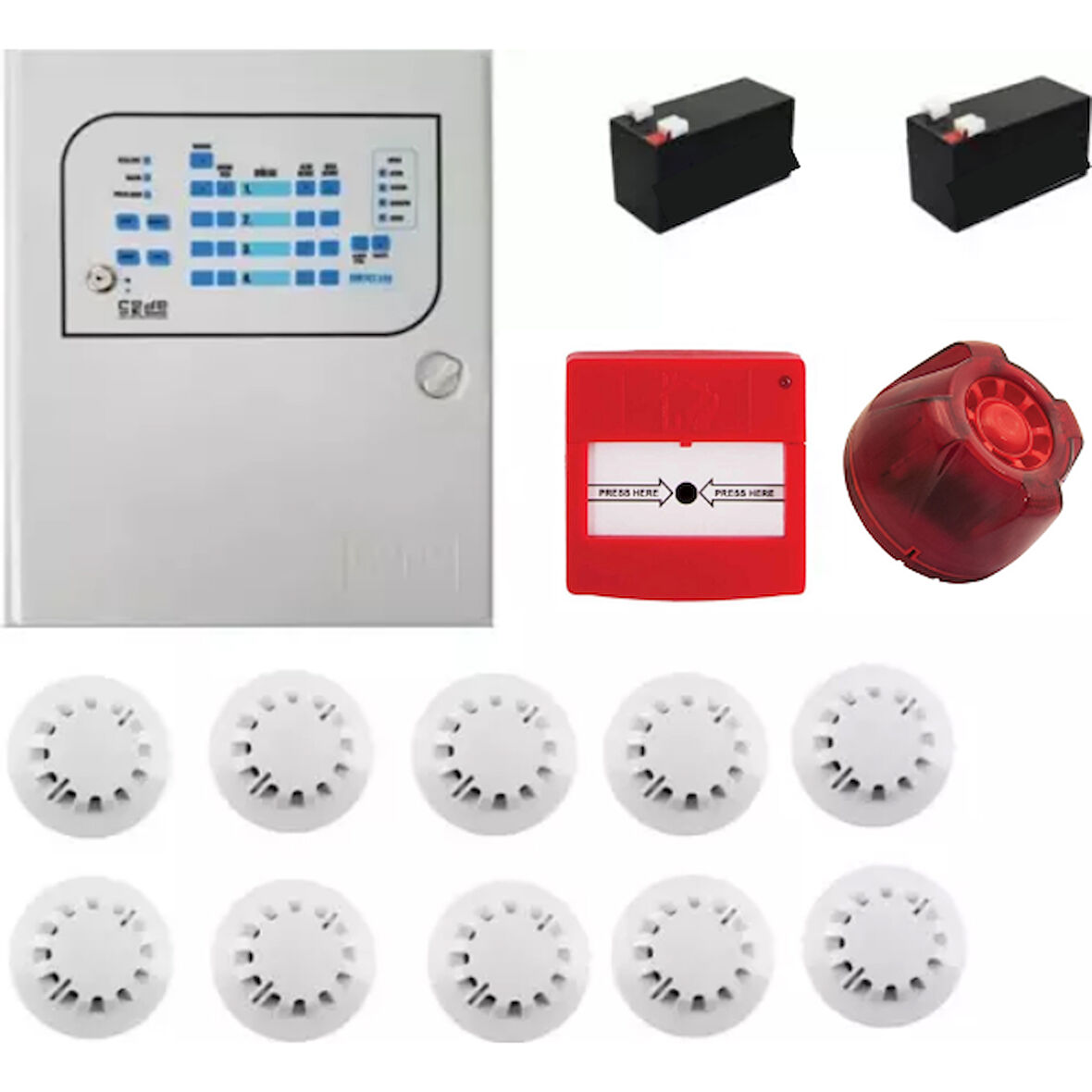 Codesec Konvansiyonel Sistem Yangın Alarm Seti 10 Lu