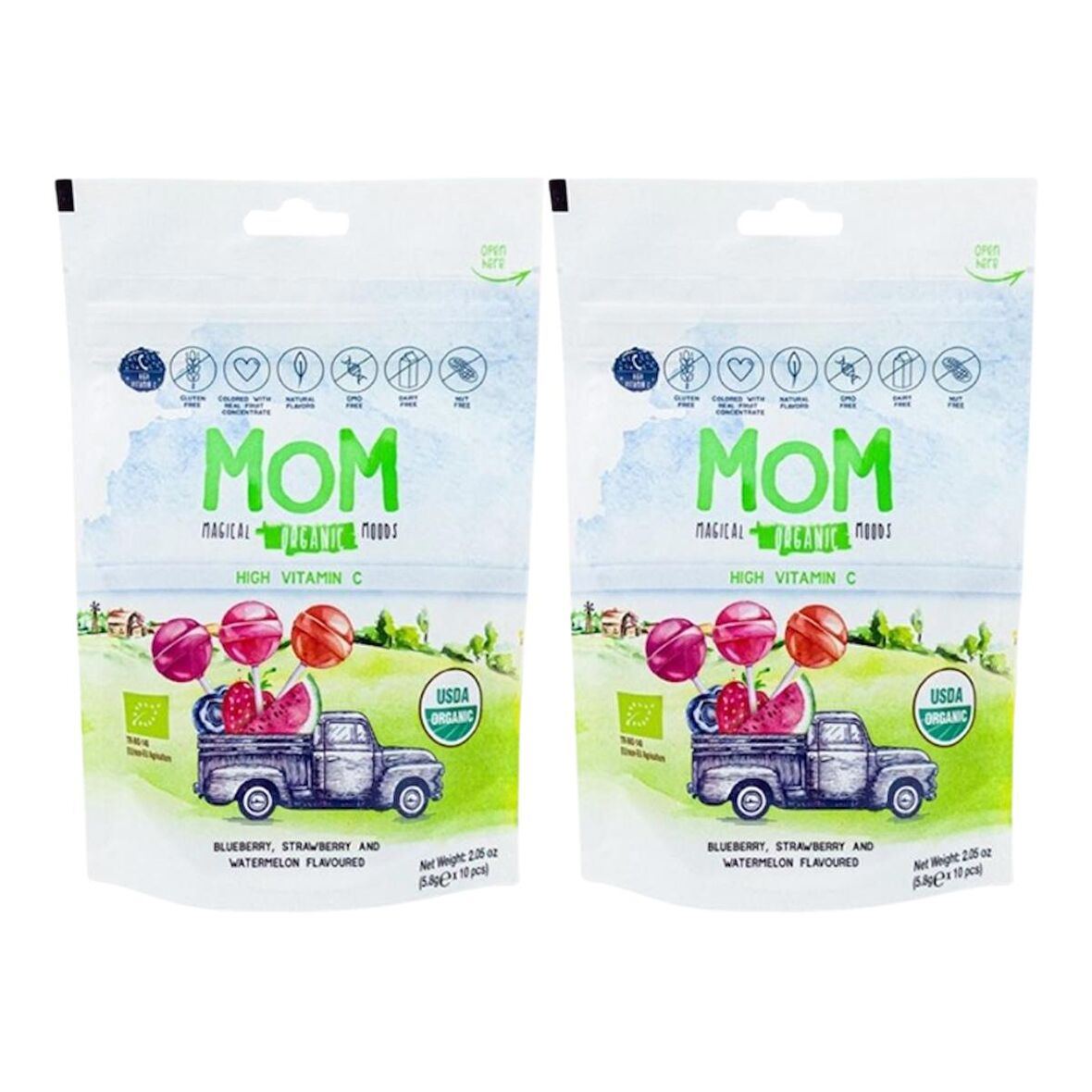 MOM Magical Organic Moods Lolipop 5.8gx10 Adet X2 Adet