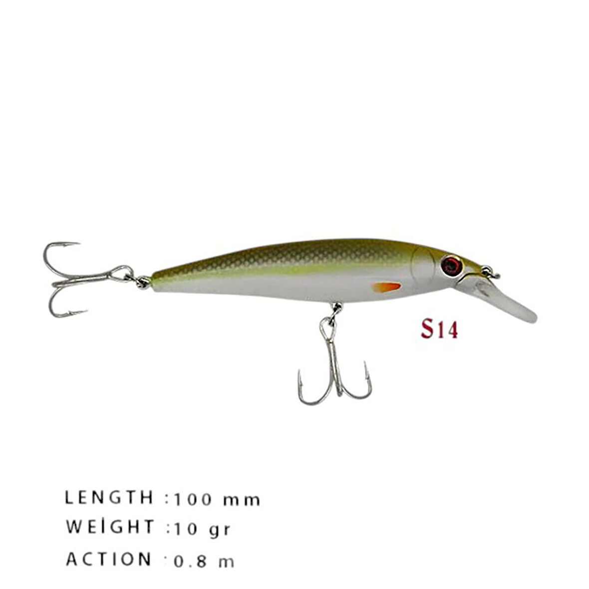 PORTFİSH YCS004 CL:S14 100mm 10gr 0.8m Sahte Balık