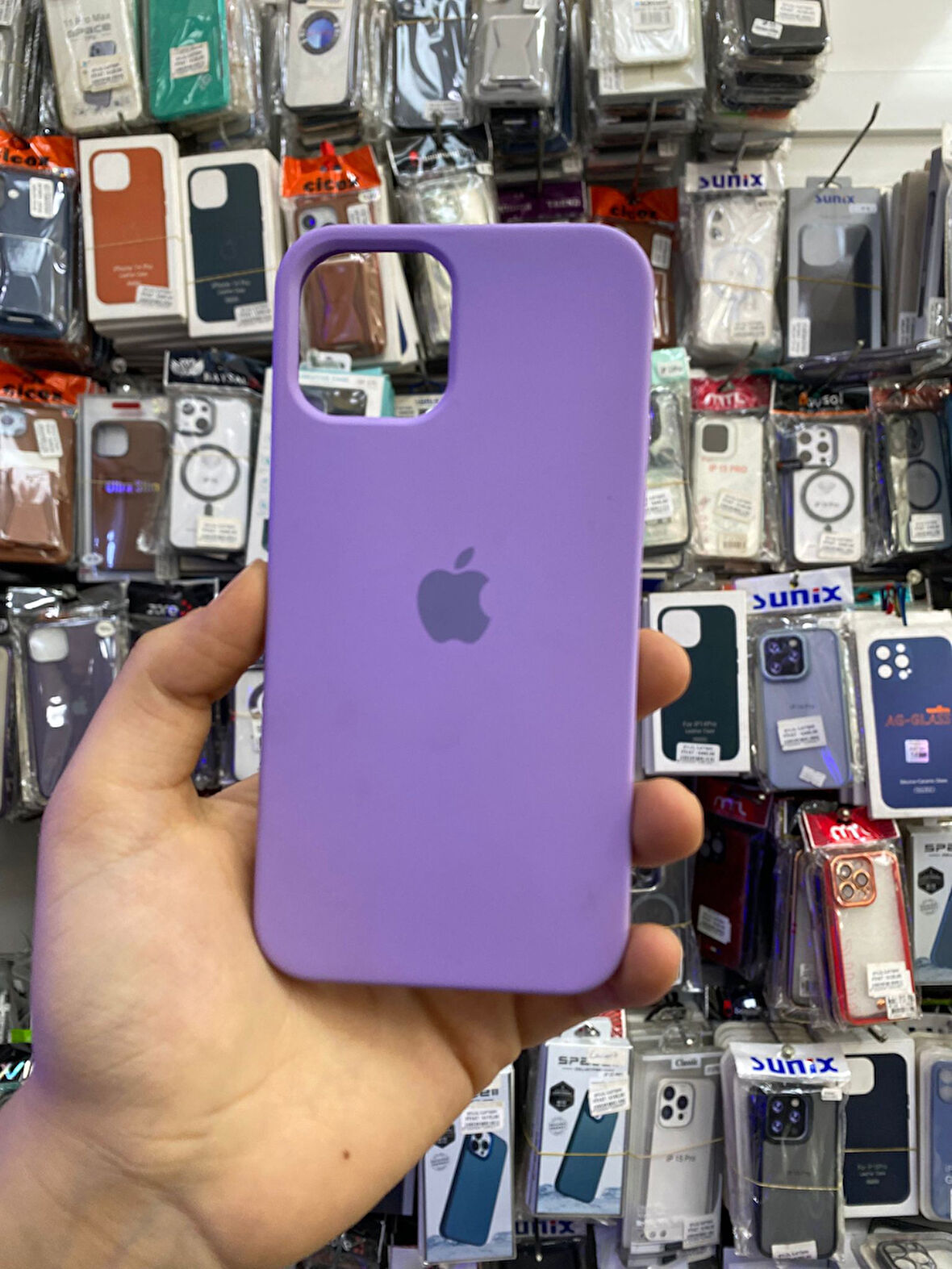İPHONE 12 PRO UYUMLU LOGOLU LANSMAN İÇİ KADİFE KILIF AÇIK PEMBE