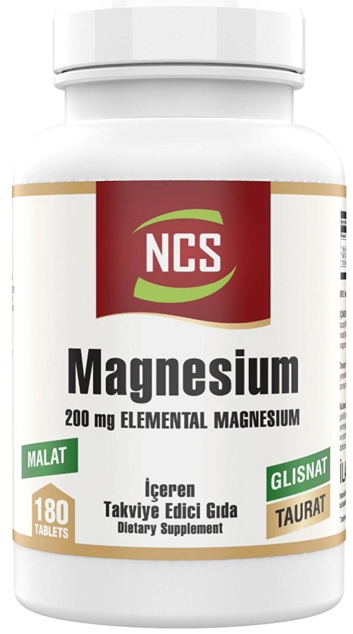 Magnesium (Magnezyum) Malat Glisinat Taurat 180 Tablet