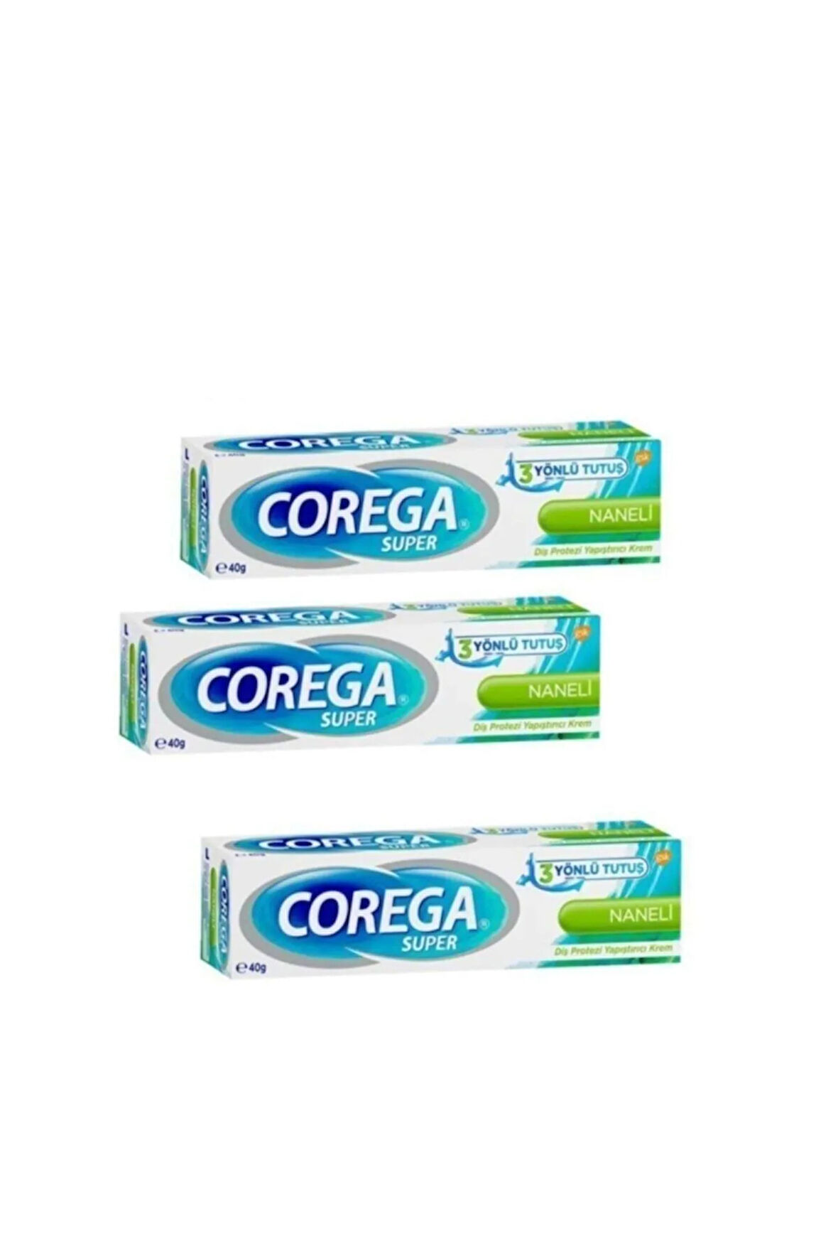 Süper Protez Yapıştırıcı Krem Naneli 40gr 3lü