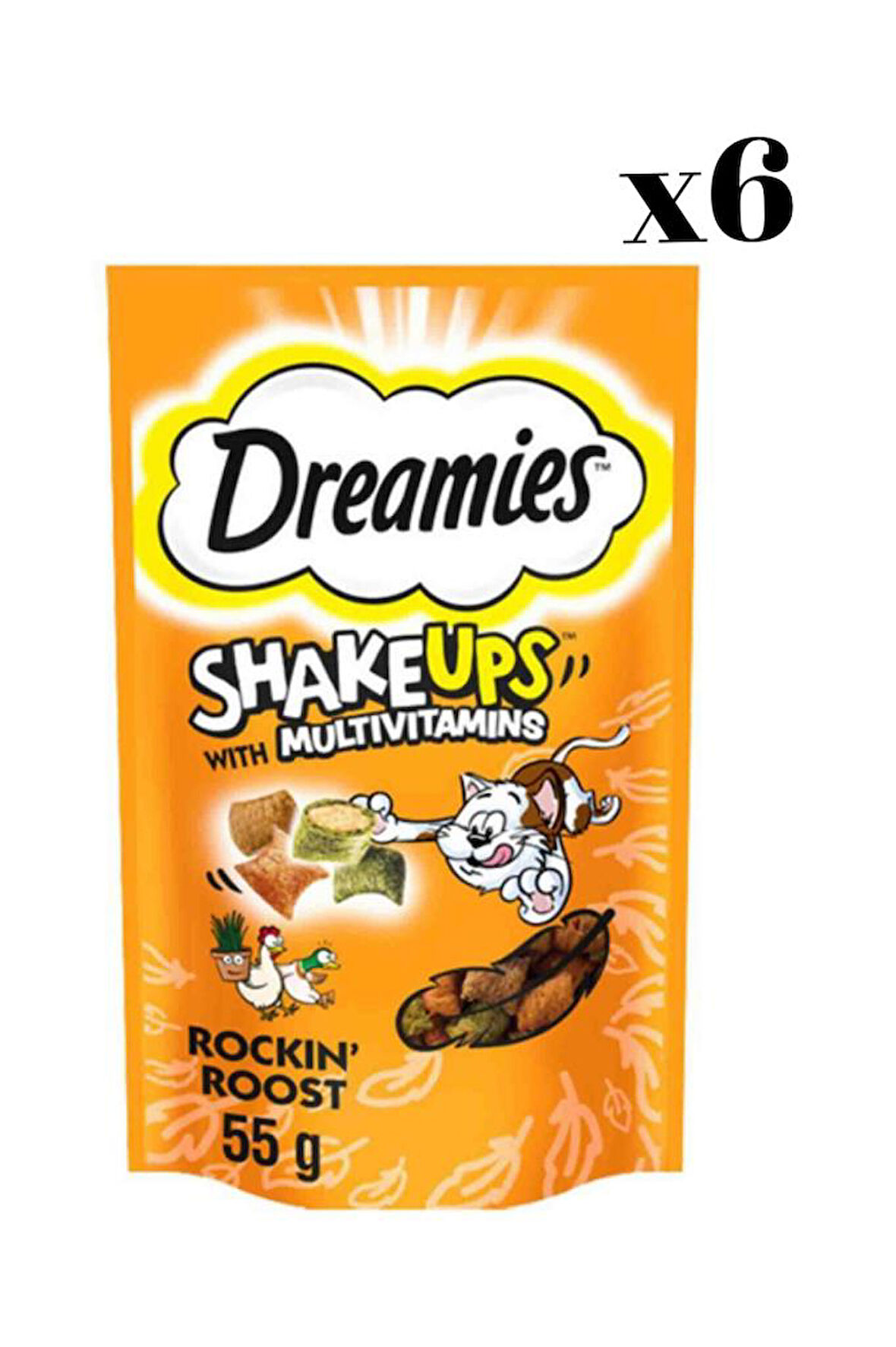 Dreamies Shakeups Multivitamins Kümes Hayvanlı Kedi Ödül Maması 55 gr