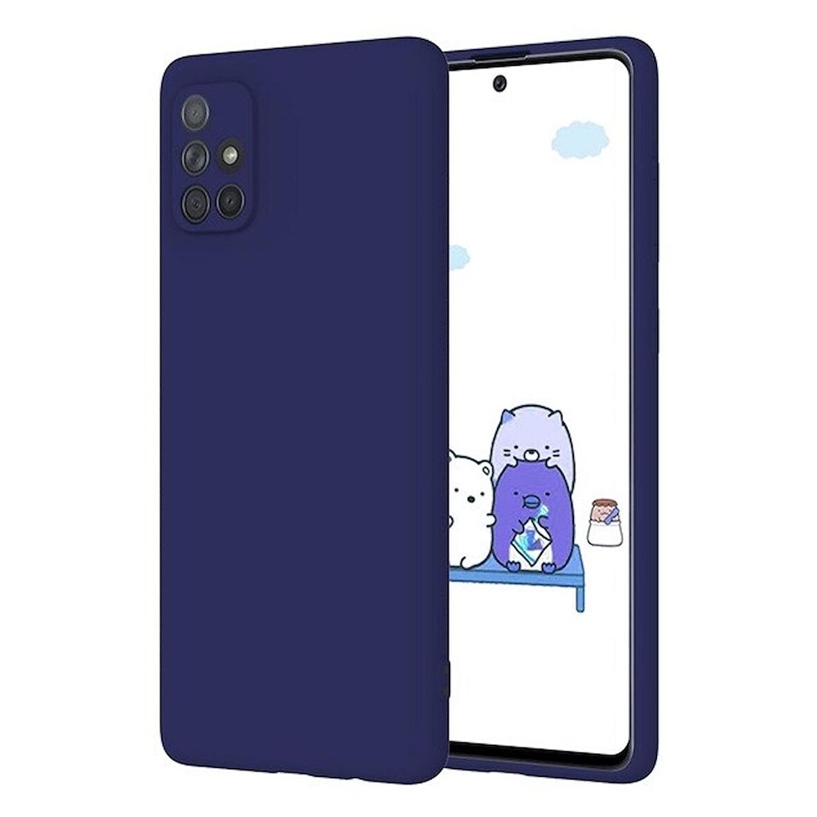 Smcase Samsung Galaxy M51 Kılıf Mat Kamera Korumalı Silikon 