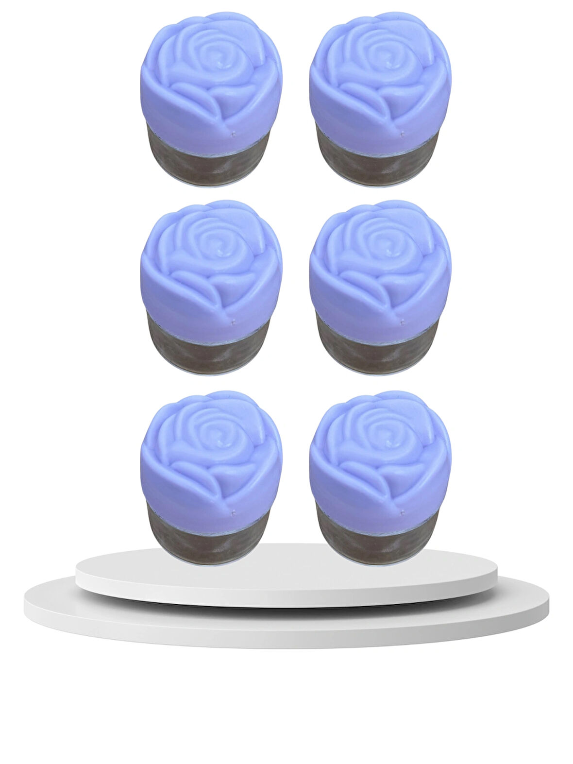 6'lı 25 cc Gül Kapaklı Pomad Kutusu – Krem, Merhem ve Kozmetik Ürünler İçin Boş Plastik Ambalaj