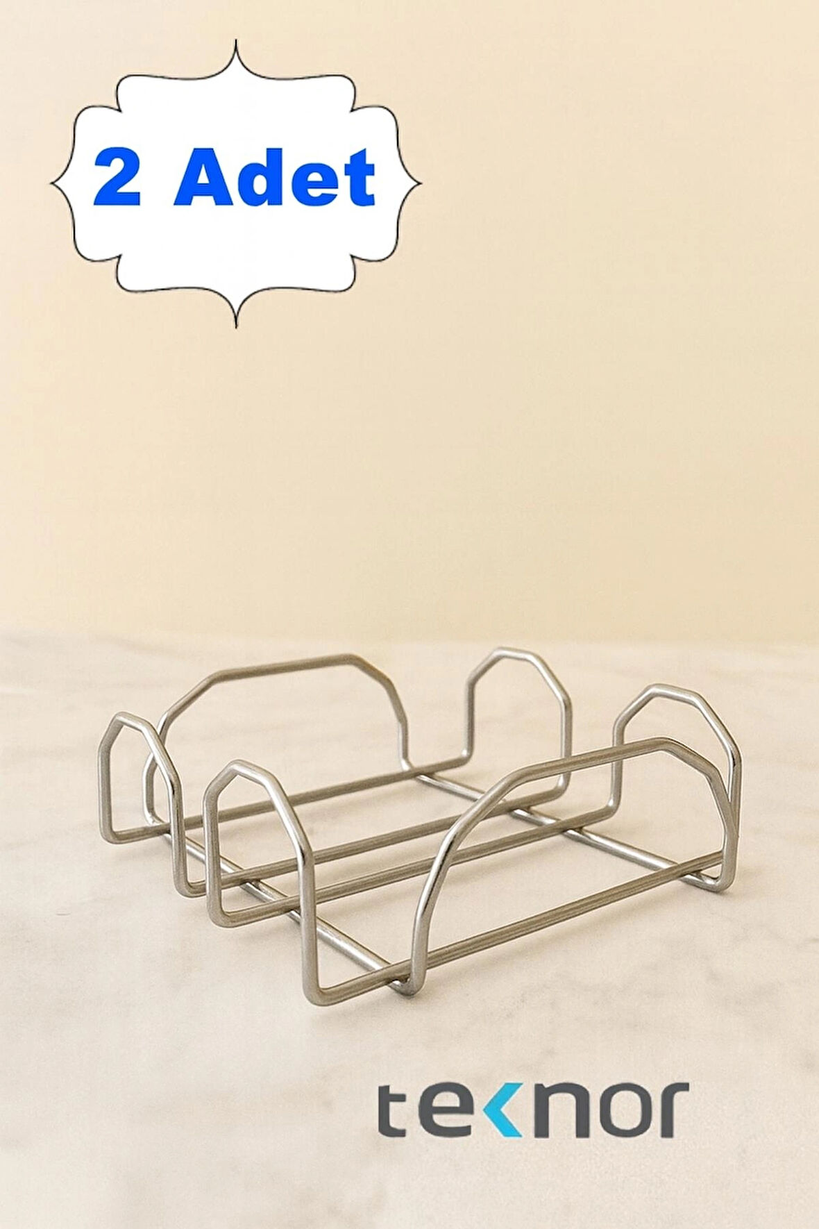  2'li Özel Tasarım Kare Peçetelik