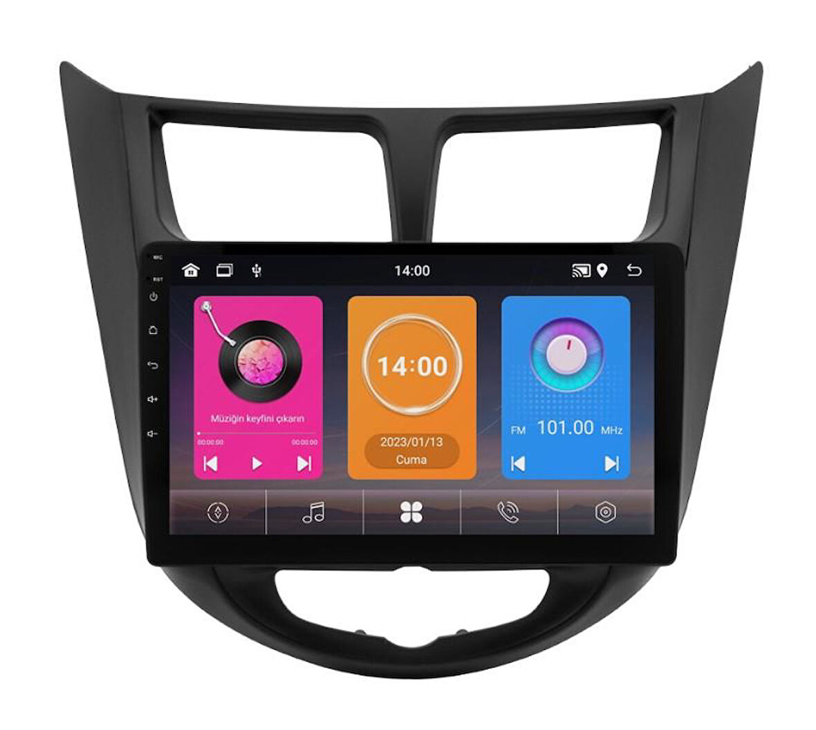 Hyundai Accent Blue Android Multimedya Sistemi (2011-2017) for-x 6/128