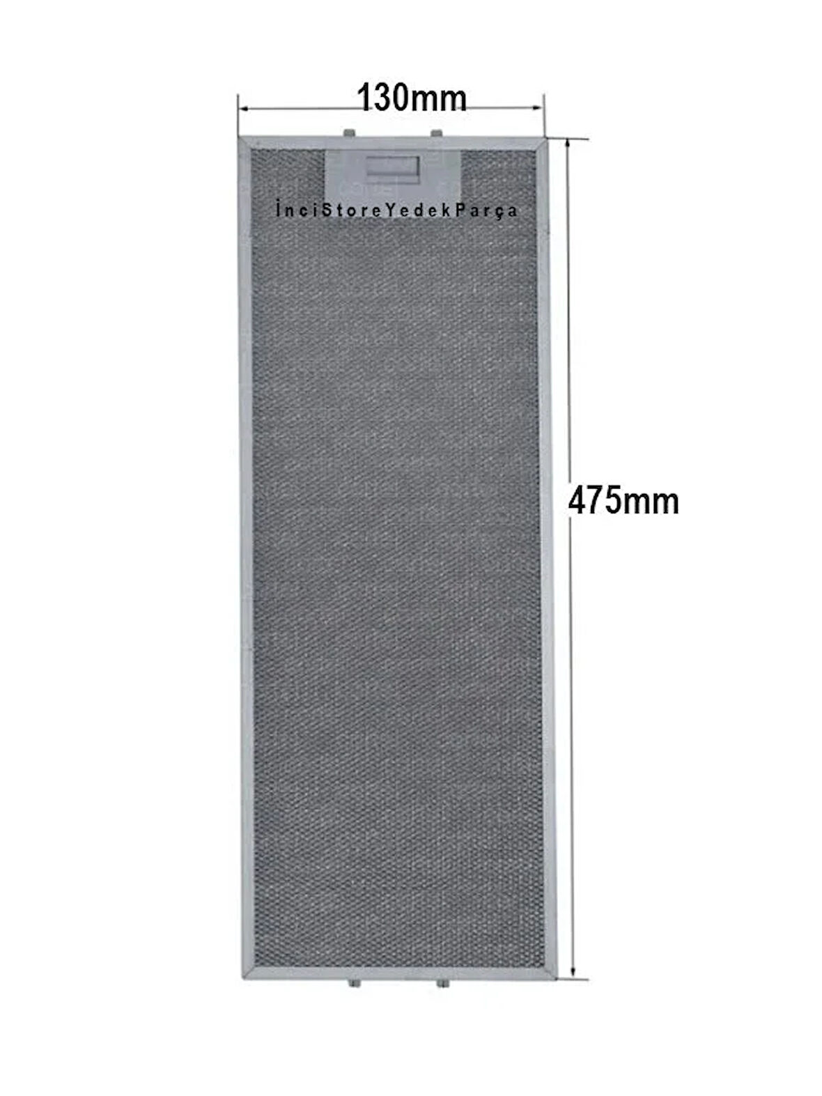 P 180 TI Aspiratör Davlumbaz İçin Alüminyum Filtre 130x475 mm Class