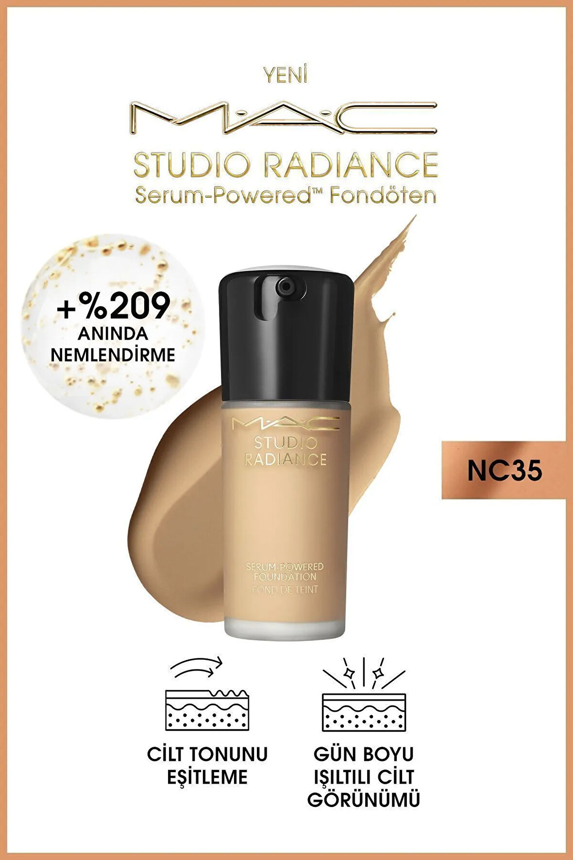 Studio Radiance Serum-Powered™ Fondöten-NC35-30ml-Foundation656738