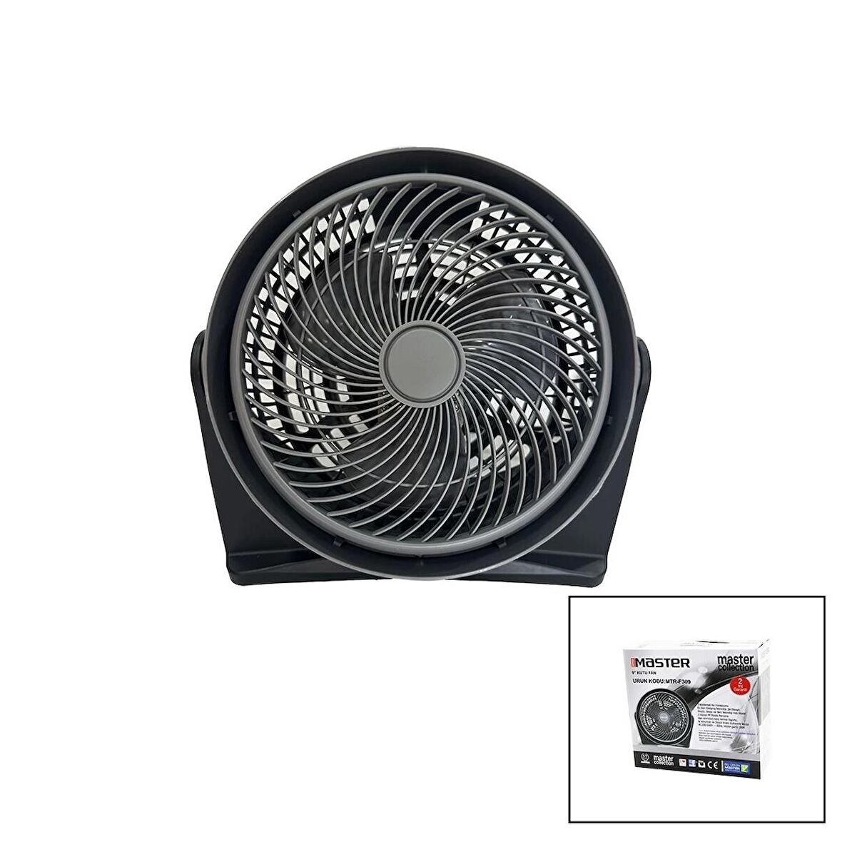 9 İNÇ 90 DERECE FAN MASA ÜSTÜ VANTİLATÖR 24W 3 KANAT - 3 KADEME MTR-F309 (1243)