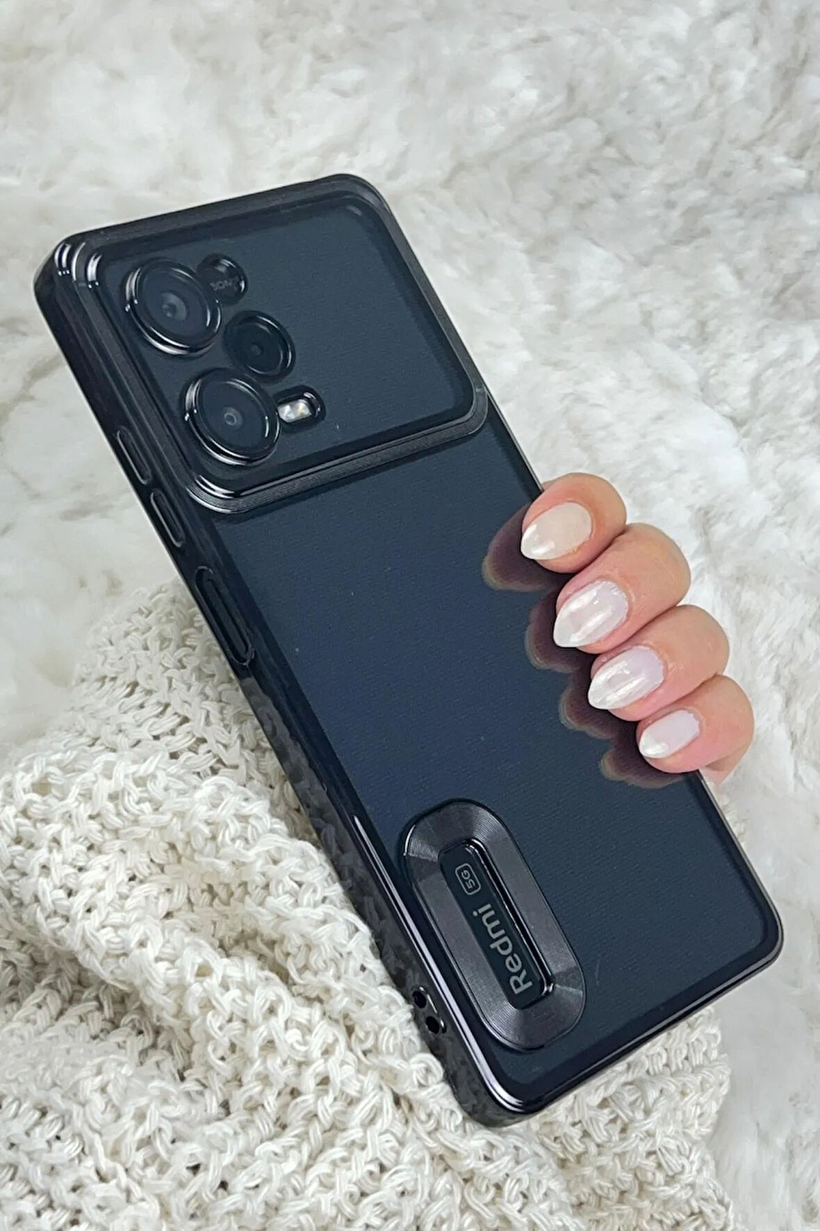 XİAOMİ NOTE 12 5G UYUMLU OMEGA LAZER KESİM YUMUŞAK KILIF KAMERA KORUMALI ŞIK TASARIM SİLİKON ŞEFFAF KENAR SİYAH
