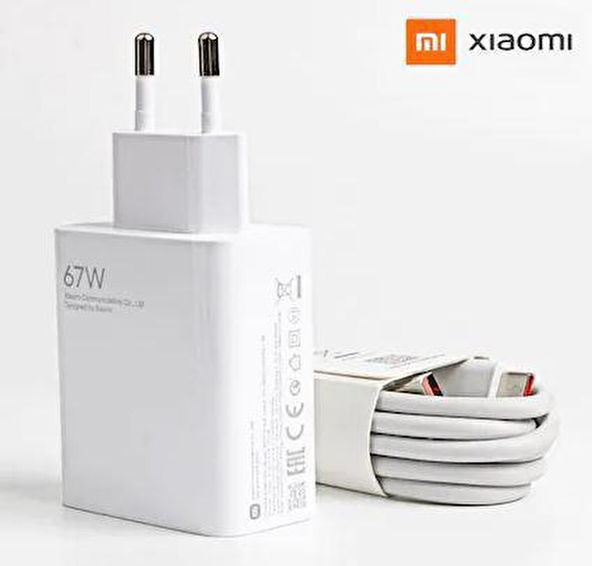 Xiaomi Type-C 67 Watt Hızlı Şarj Aleti Beyaz