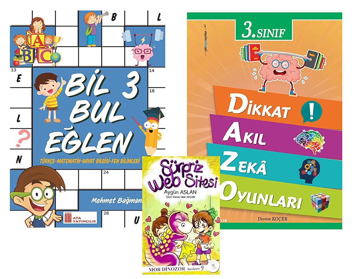 Ata 3.Sınıf Bil Bul Eğlen + Dikkat Akıl Zeka Oyunları