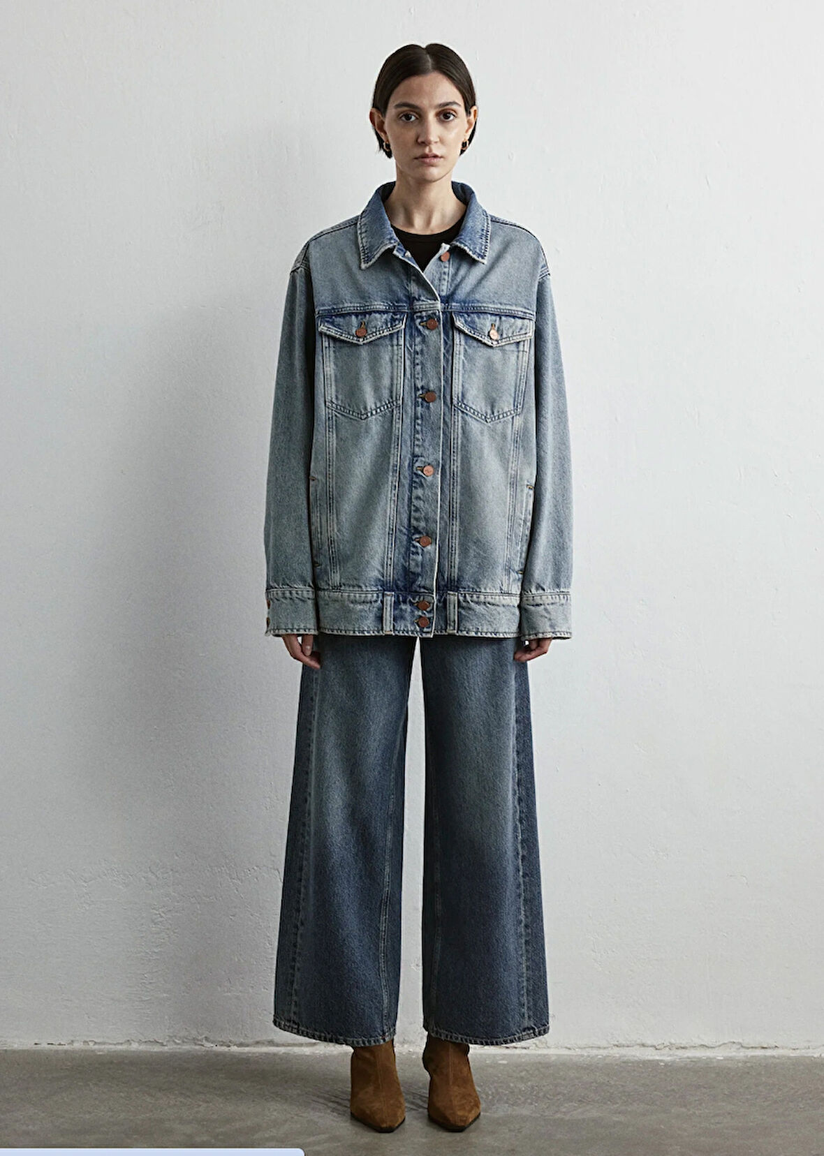 Regular Fit Kadın Jean Ceket