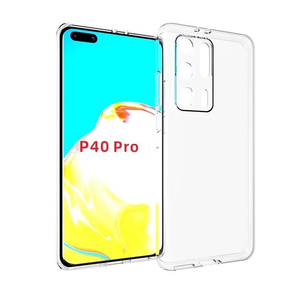 Smcase Huawei P40 Pro Kılıf Kamera Korumalı Silikon