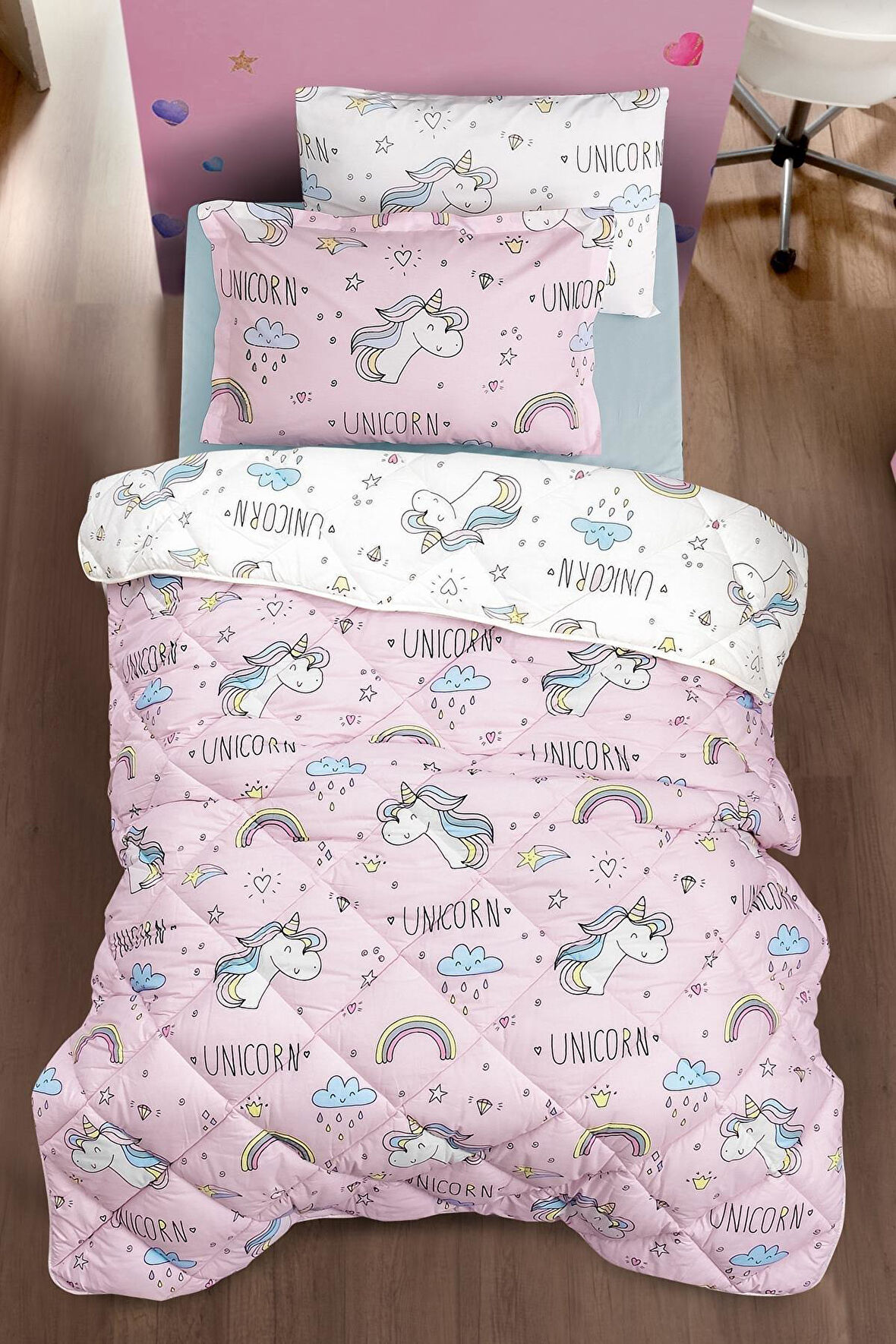 Clasy Ranforce Tek Kişilik Yorgan Unicorn Çocuk Yorgan