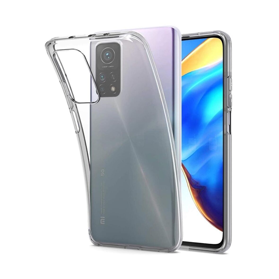 Smcase Xiaomi Mi10T Pro Kılıf Lüks Tpu Silikon  Nano Ekran Koruyucu  Kamera Nano Koruyucu