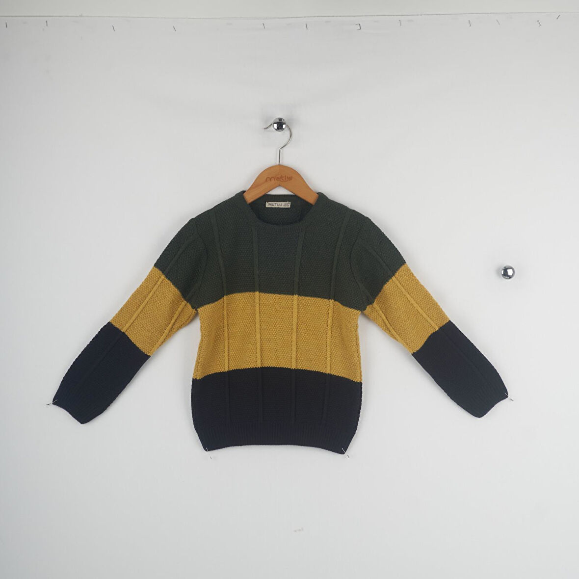 Mutlu Kids Çizgili Erkek Kazak