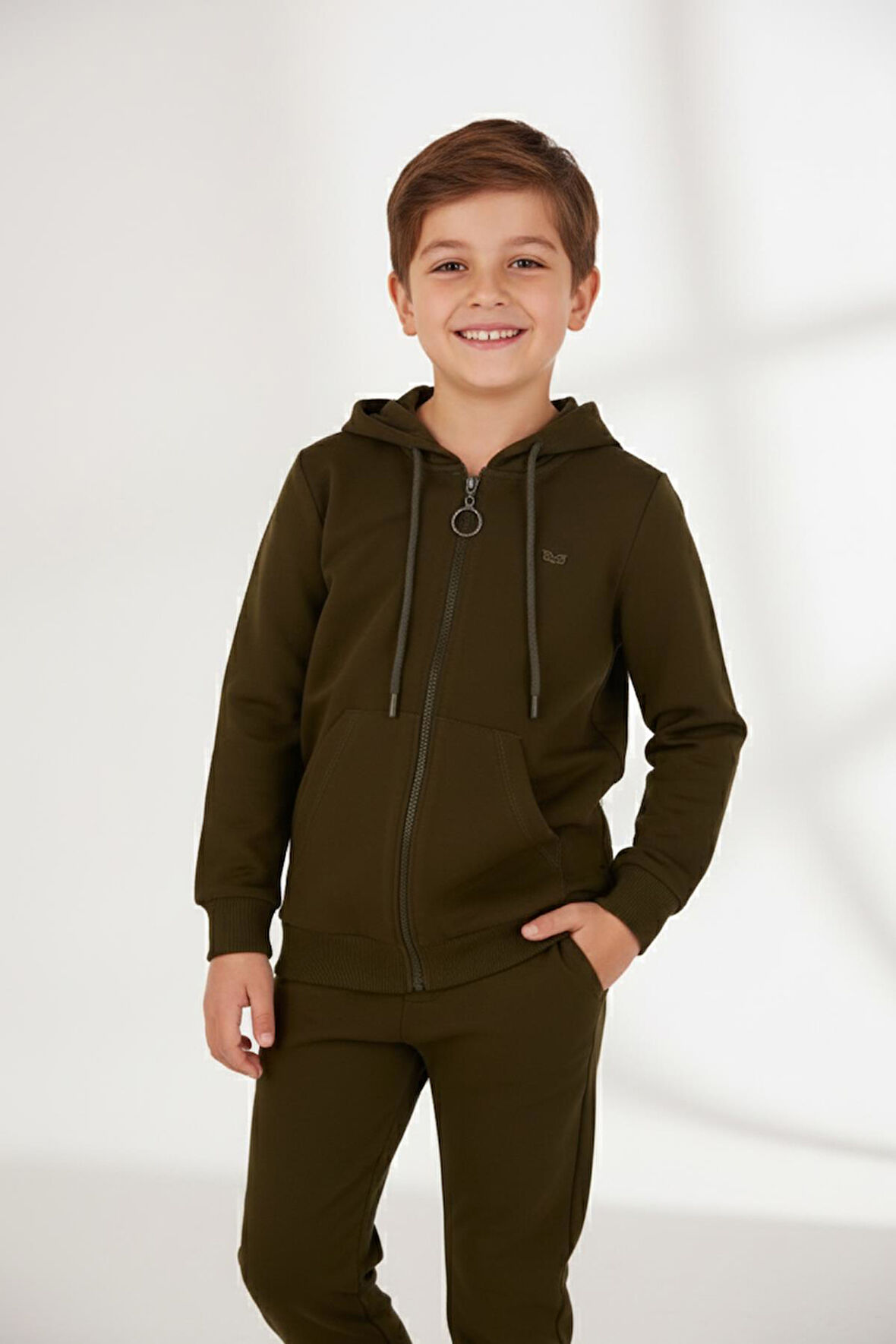 Mutlu Kanguru Cepli Uzun Kol Unisex Hırka