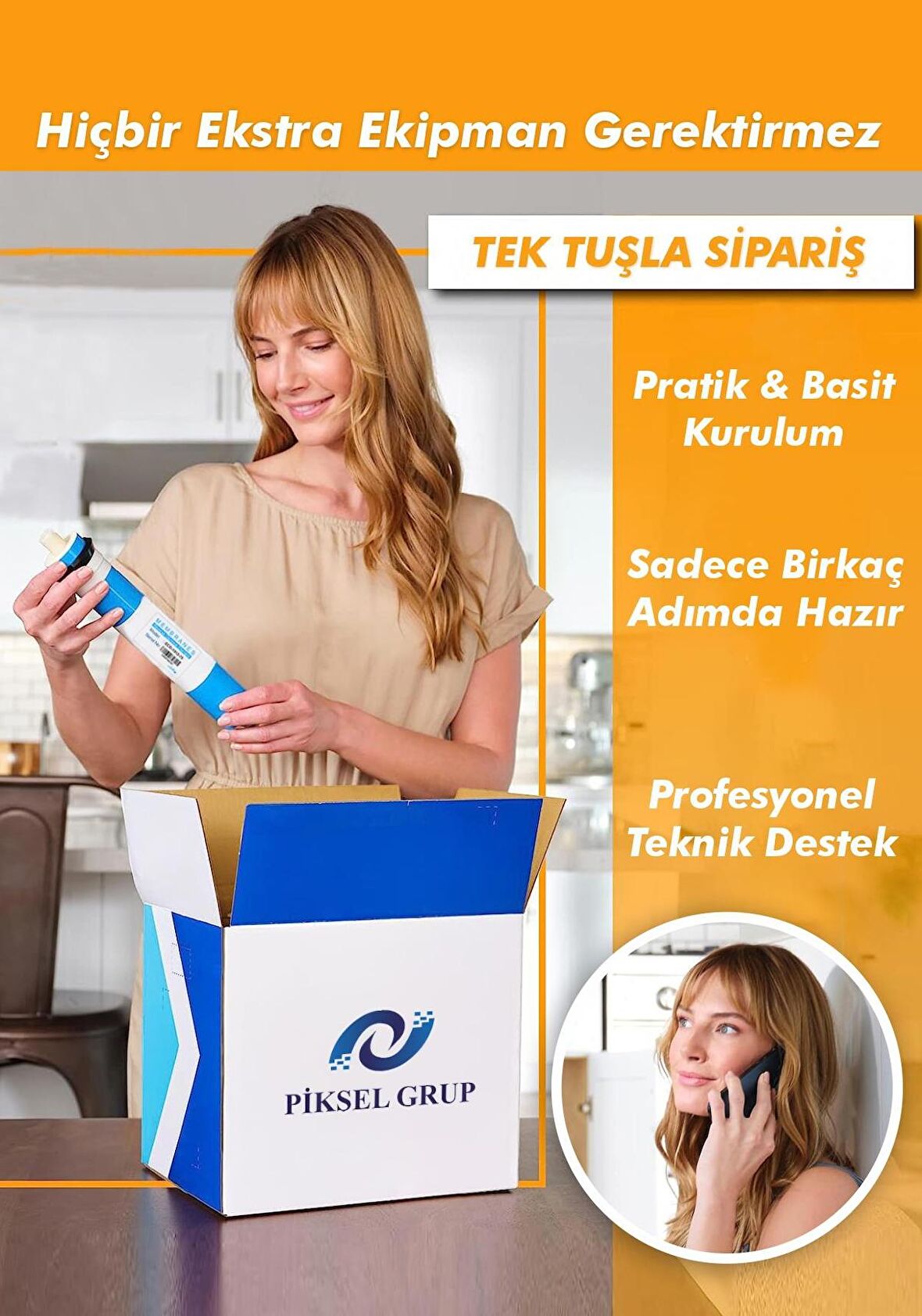 Piksel Aqua 5 Aşamalı Su Arıtma Cihazı Filtre Seti