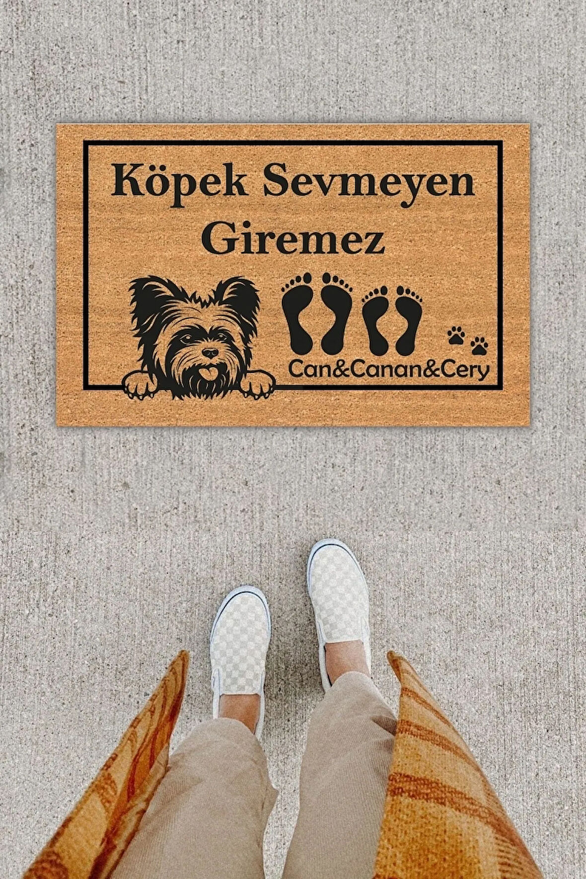 Güneşli Welcome Dekoratif Iç Ve Dış Kapı Önü Paspası 70x45 Cm