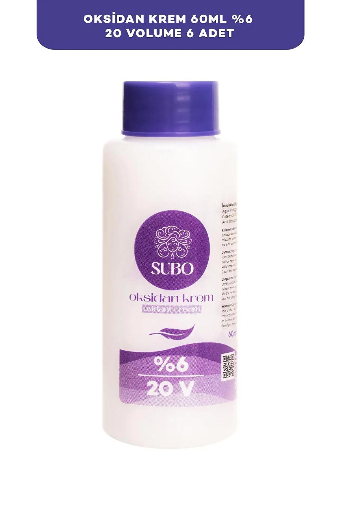 SUBO OKSİDAN KREM %6 20 VOLUME 6X60 ml