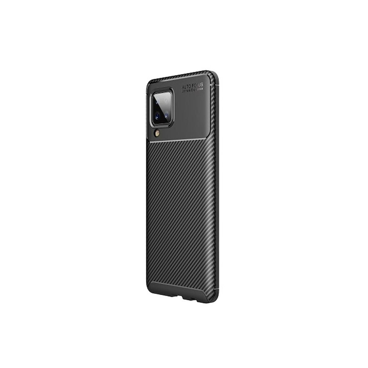 Smcase Samsung Galaxy A12 Kılıf Karbon Dokulu Silikon 